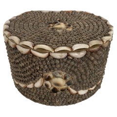 Contemporary American Modern Oval Seashell Veneer Jewelry Box