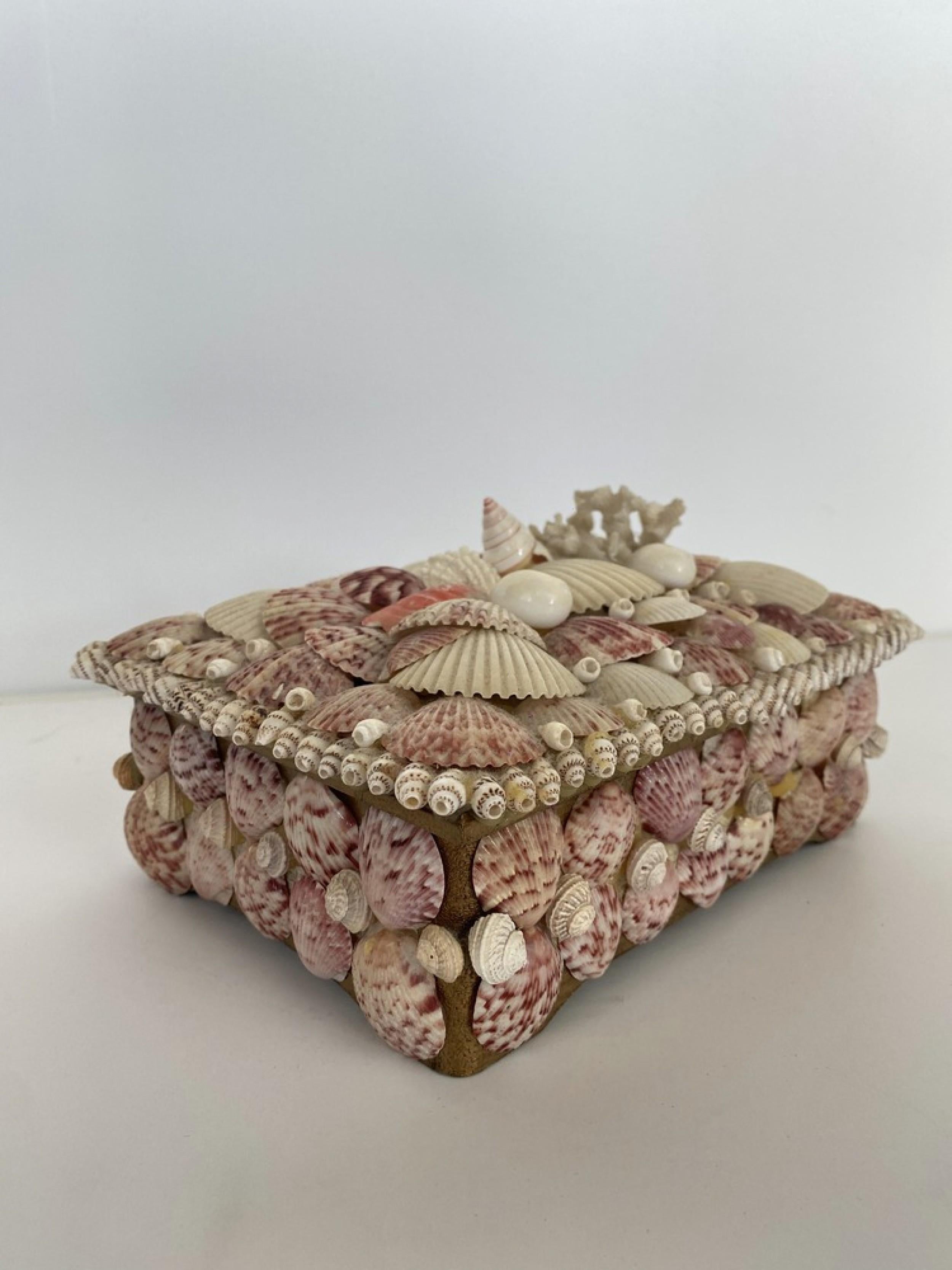 Contemporary American Modern Seashell Music Box / Jewelry Box In Good Condition For Sale In New York, NY