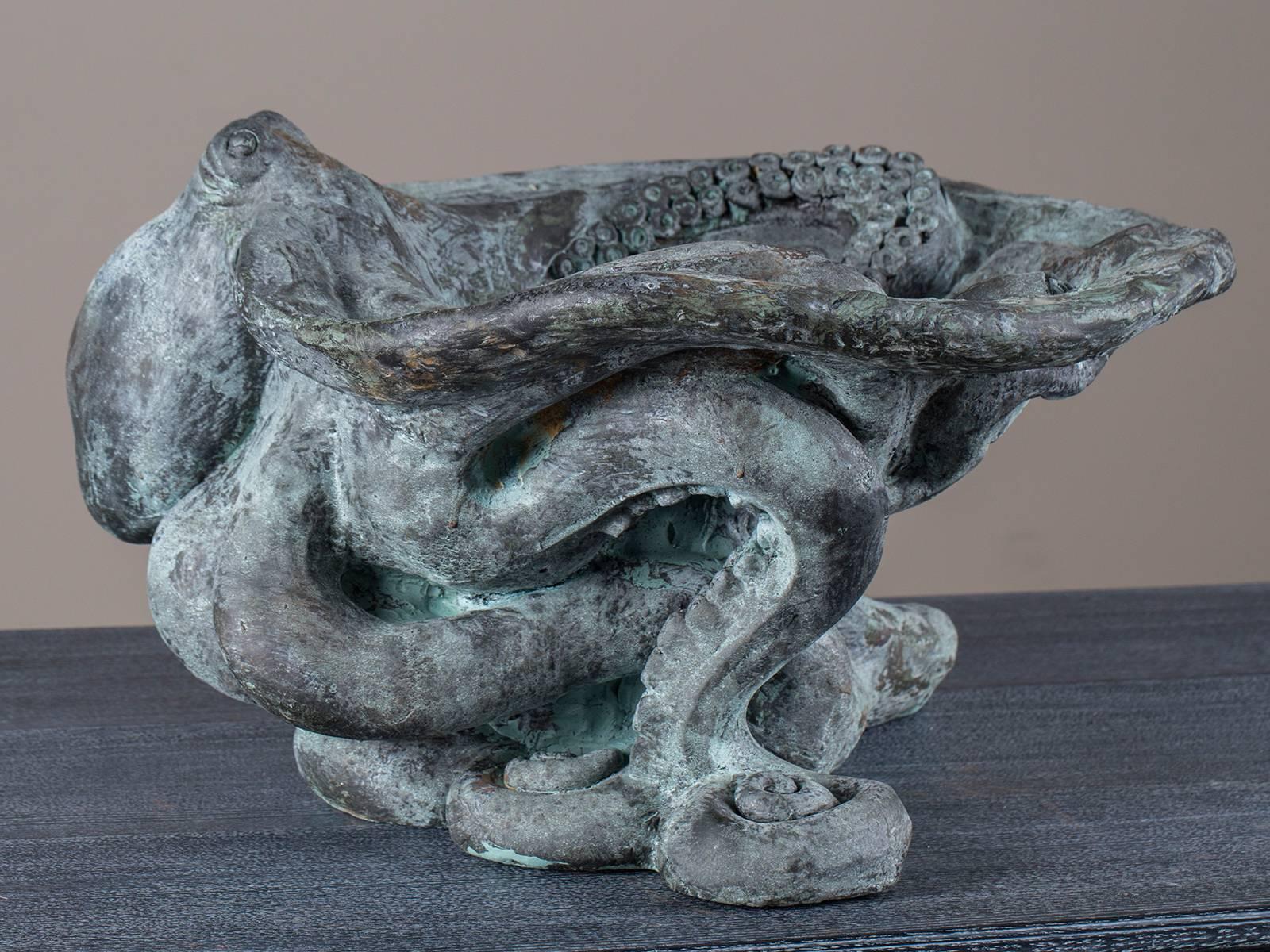 Contemporary American Octopus Centerpiece Bowl Sculpture from California 8