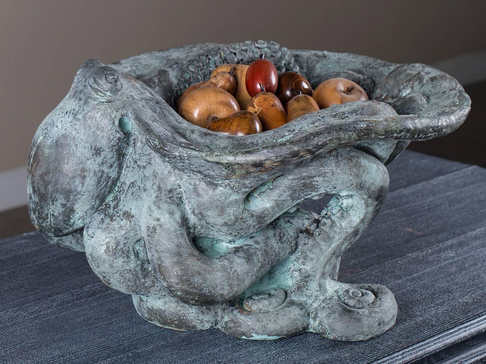 Organic Modern Contemporary American Octopus Centerpiece Bowl Sculpture from California