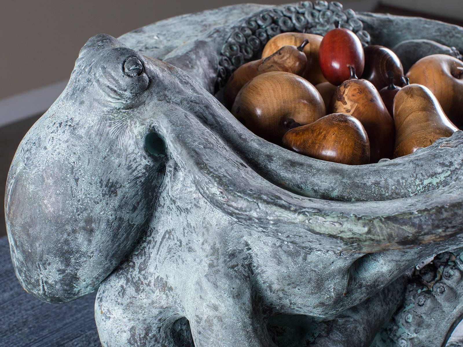 Contemporary American Octopus Centerpiece Bowl Sculpture from California 1