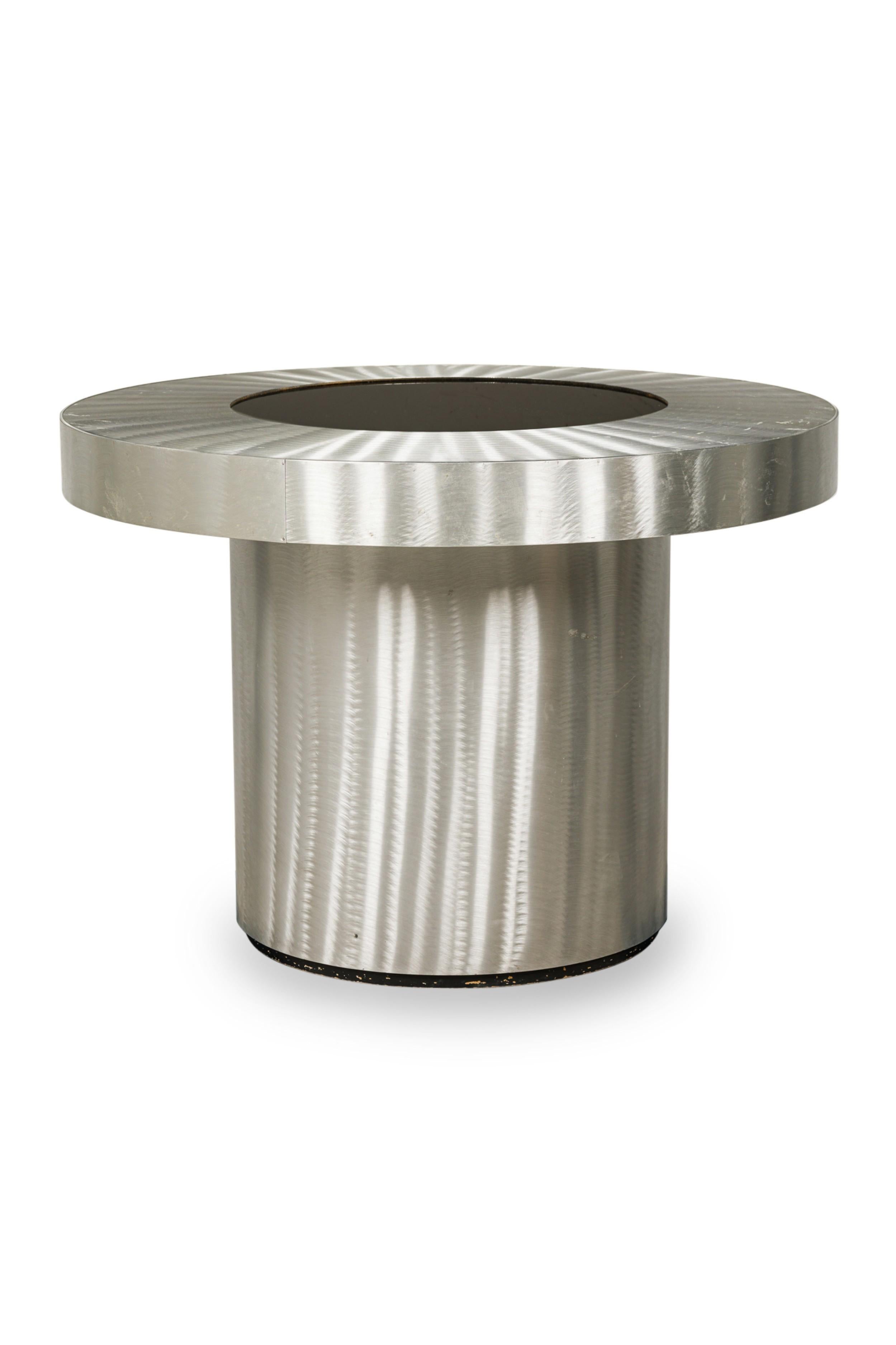 Americano Tavolo Infinity AM Contemporary in acciaio inox e vetro nero in vendita