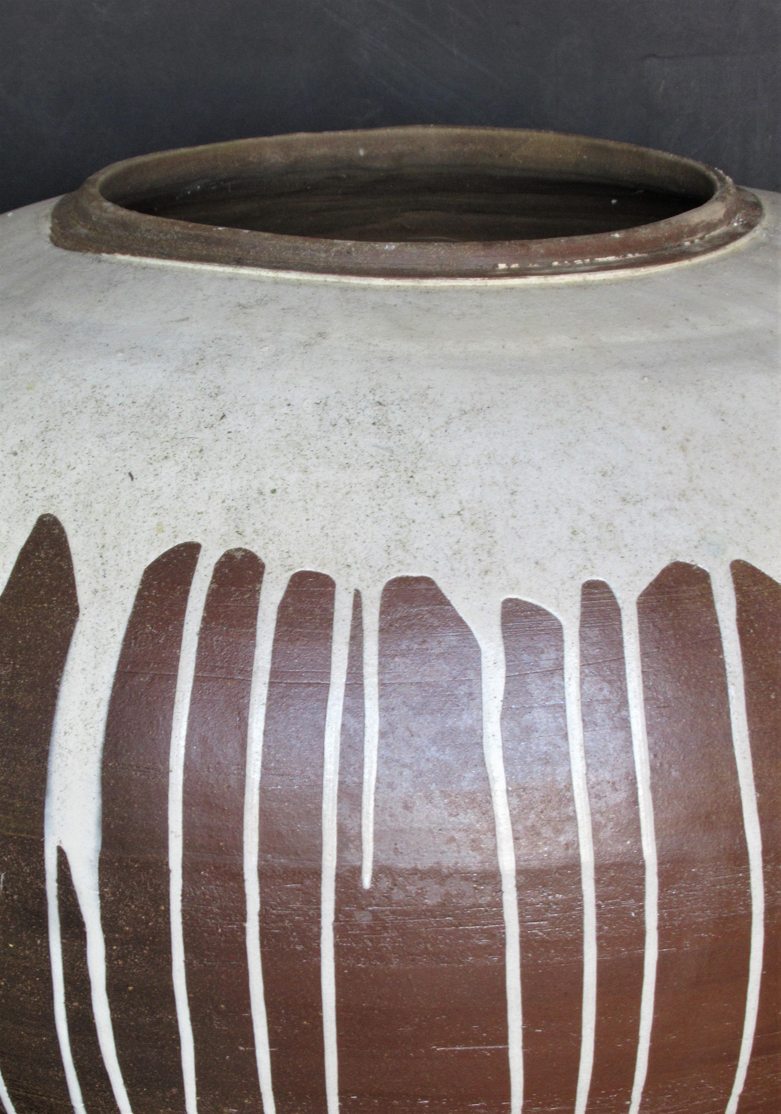 Glazed American Studio Ceramics Massive Ovoid Vase