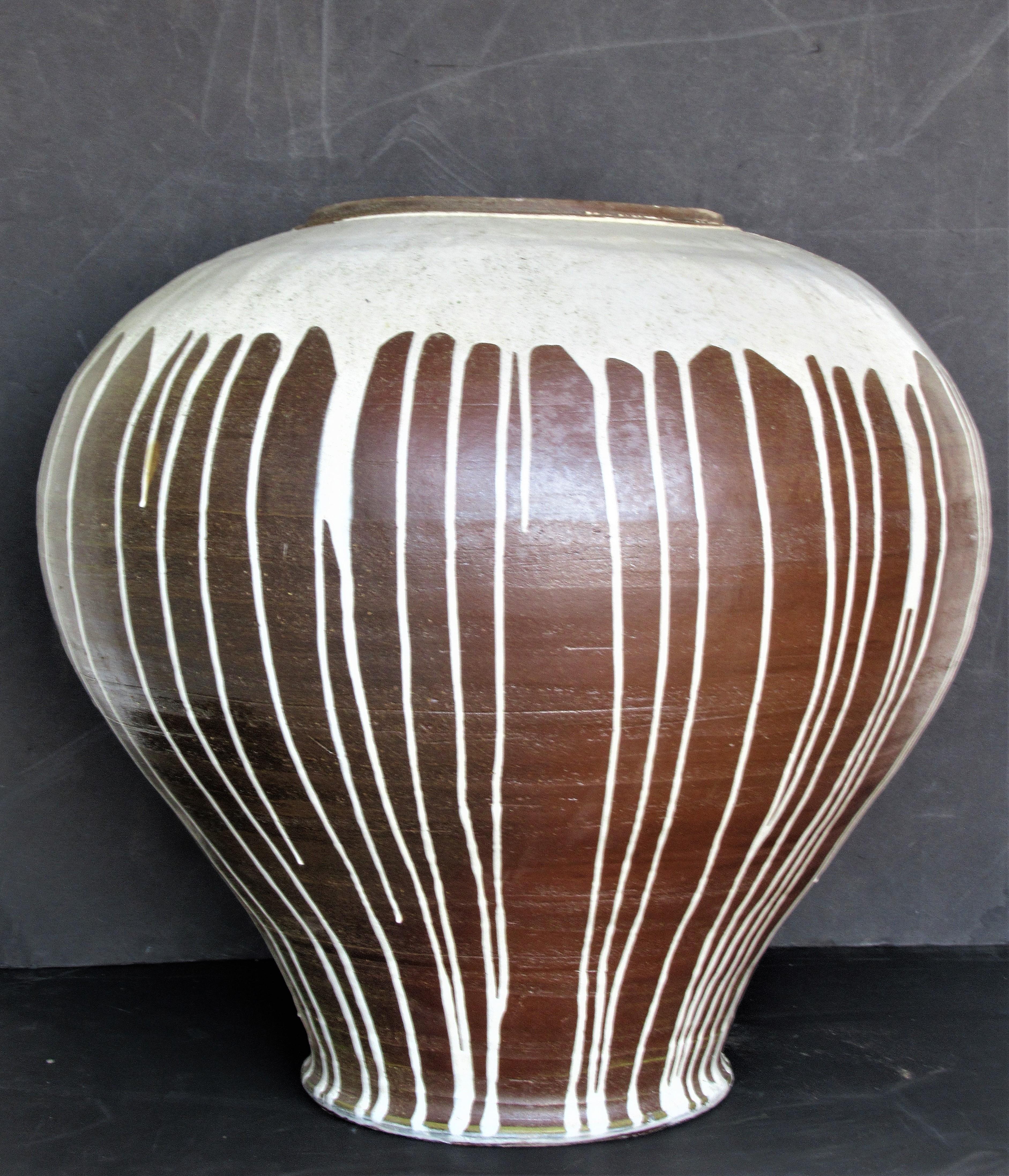 American Studio Ceramics Massive Ovoid Vase In Good Condition In Rochester, NY
