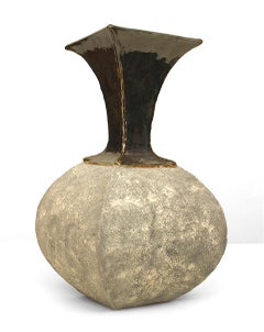 American Post-War Di Pasquale Gray Textured Vase