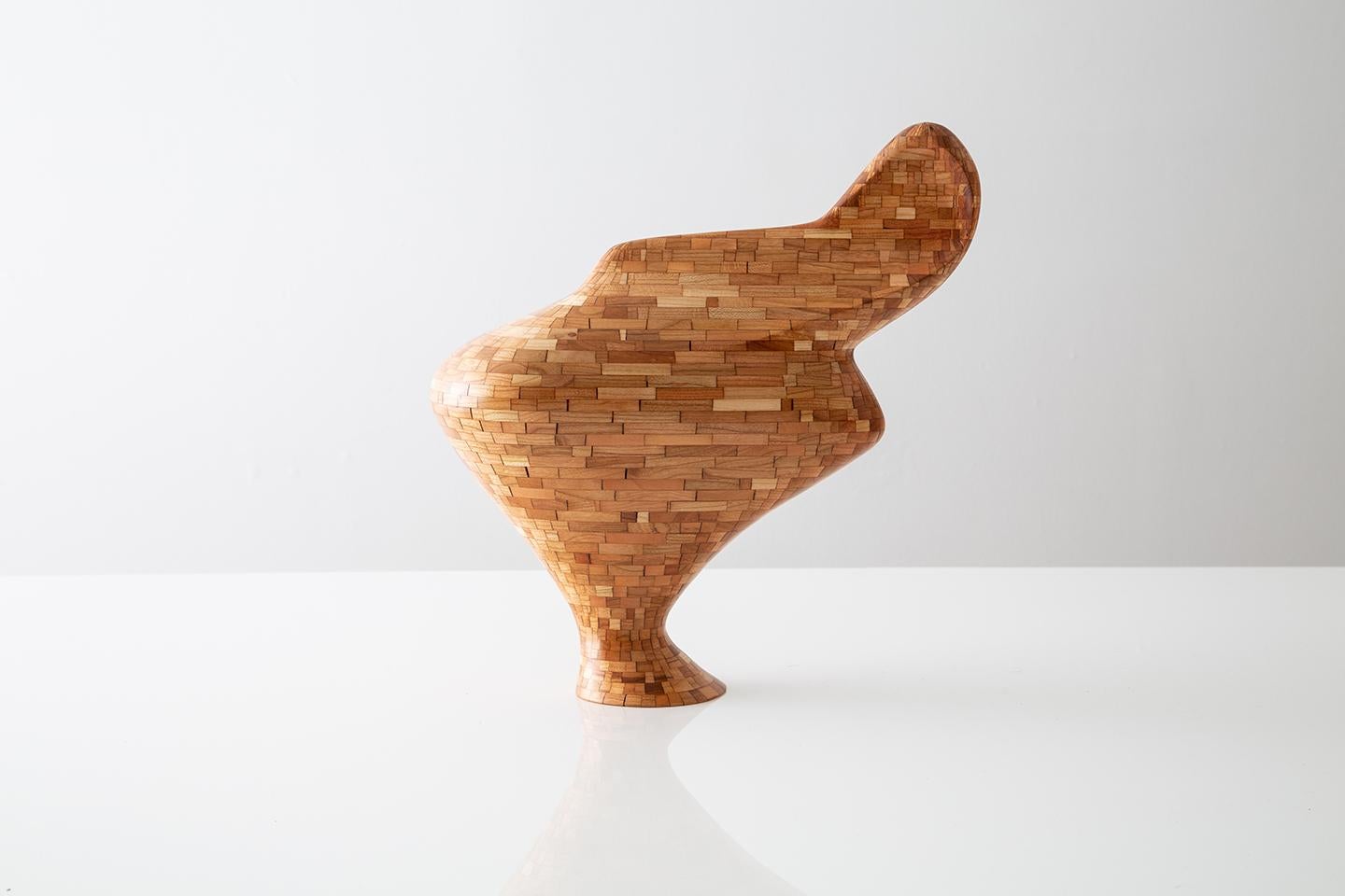 Contemporary STACKED Cherry Sculpture no.2, by Richard Haining, Available Now