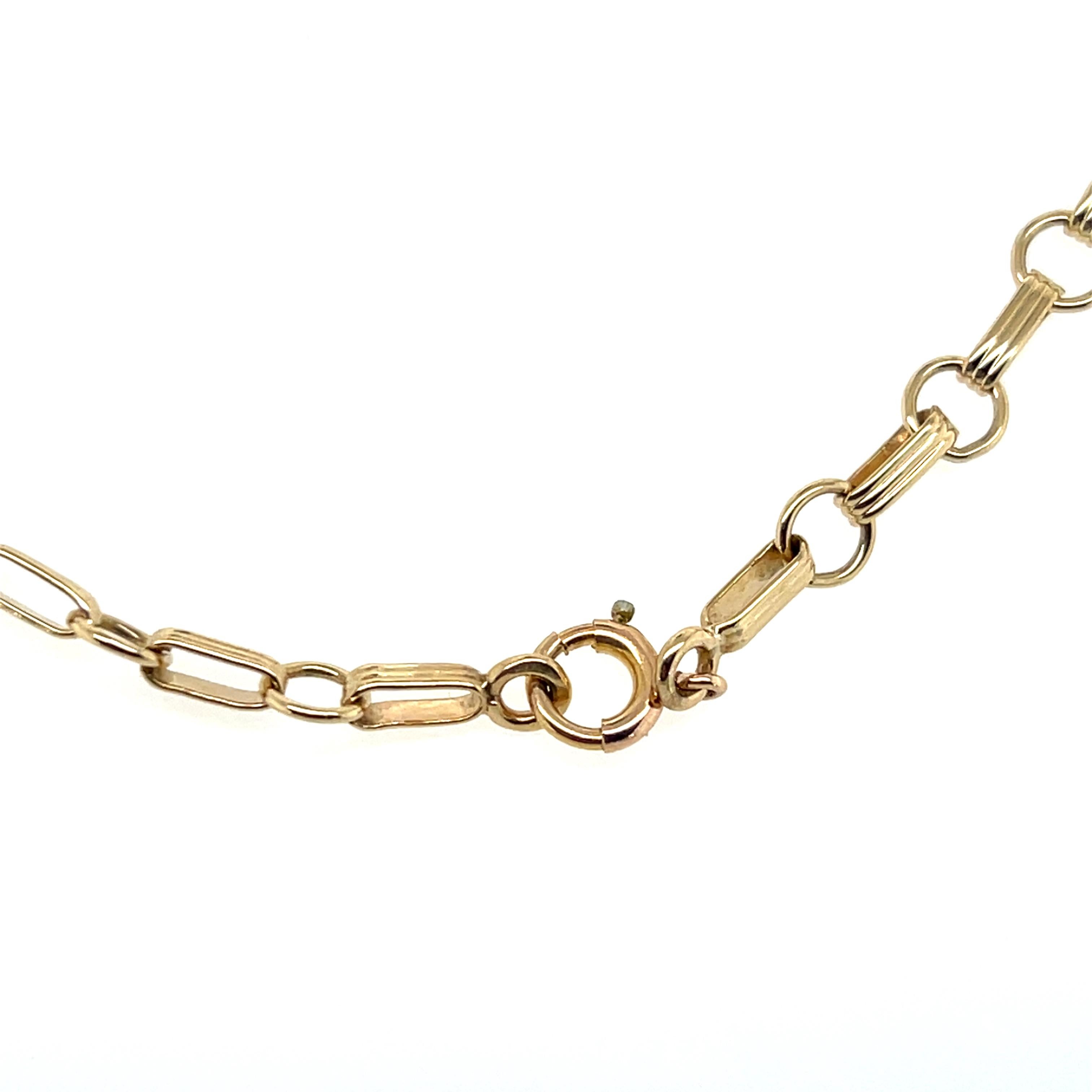 Contemporary Amethyst und 14K Gelbgold Link Halskette im Angebot 1