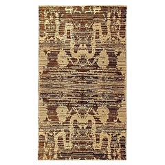 Tapis contemporain en laine Anatolie traditionnelle marron et beige par Doris Leslie Blau