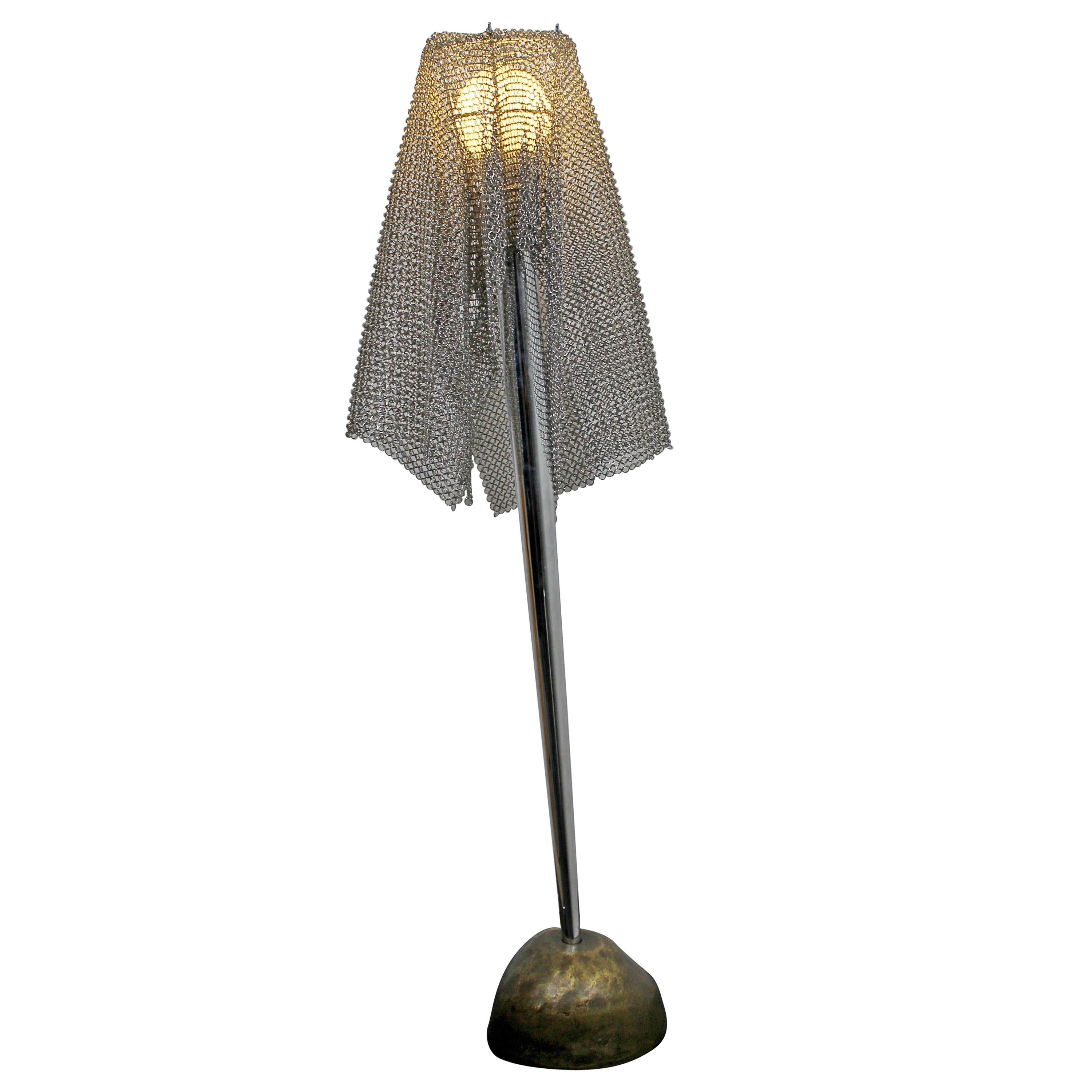 Contemporary Anchise Chain Mail Table Lamp Toni Cordero for Artemide Italy 1990s