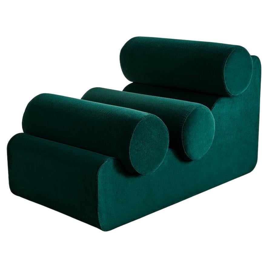 Contemporary and Groovy Velvet Pepino Lounge Chair by OWL available multicolour