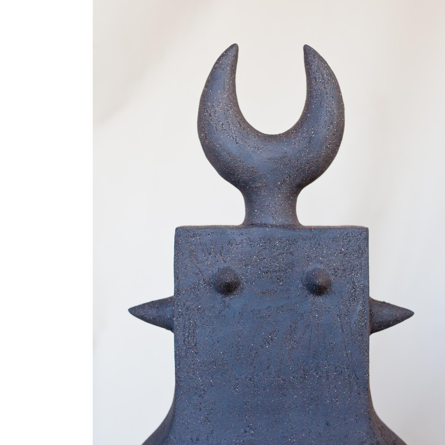 British Contemporary and Handcrafted, Haniwa Warrior 21 Decorative Piece by Noe Kuremoto For Sale