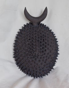 Contemporary and Handcrafted, Shadow 1 Ceramic Wall Mask by Noe Kuremoto