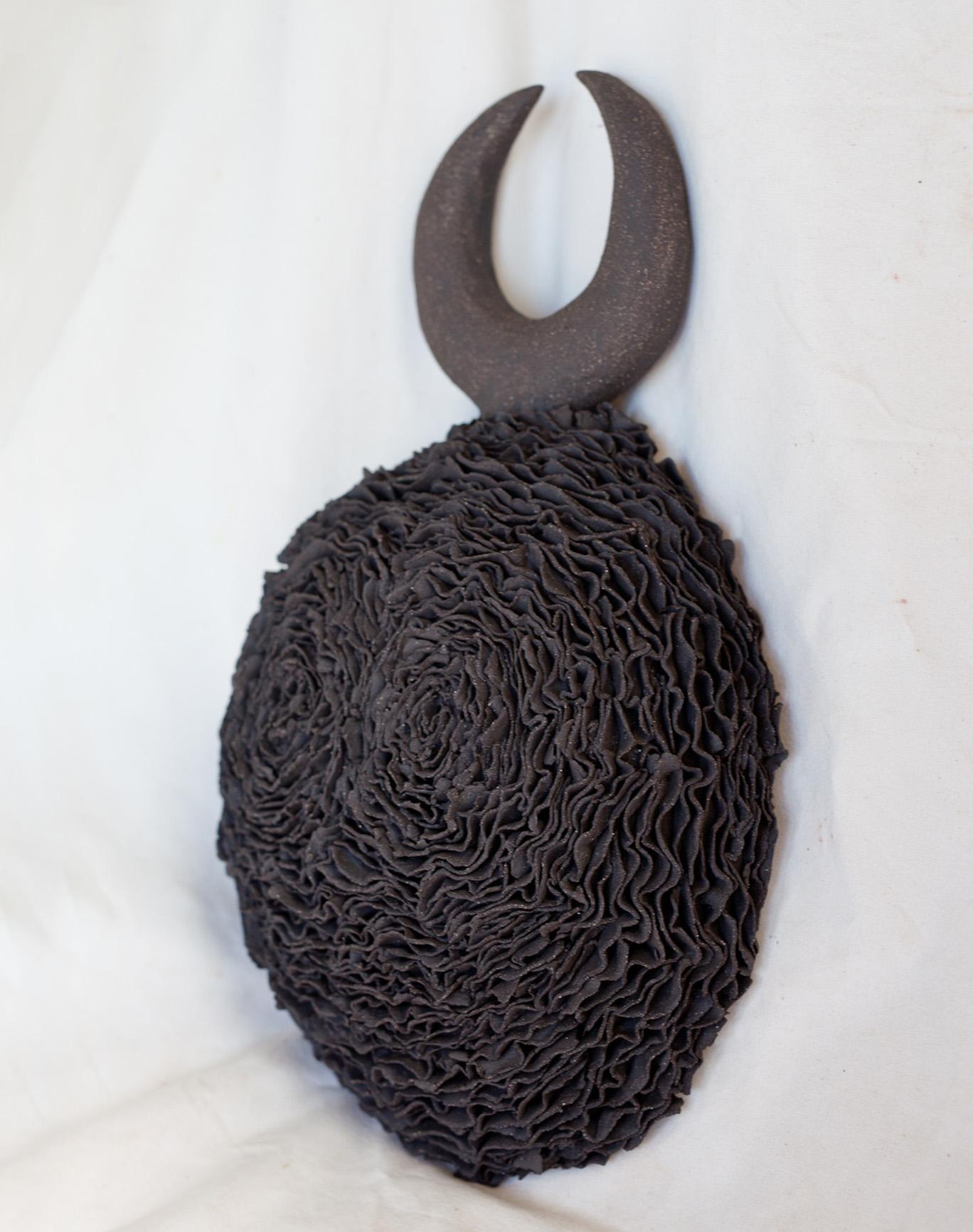 British Contemporary and Handcrafted, Shadow 5 Ceramic Wall Mask by Noe Kuremoto For Sale