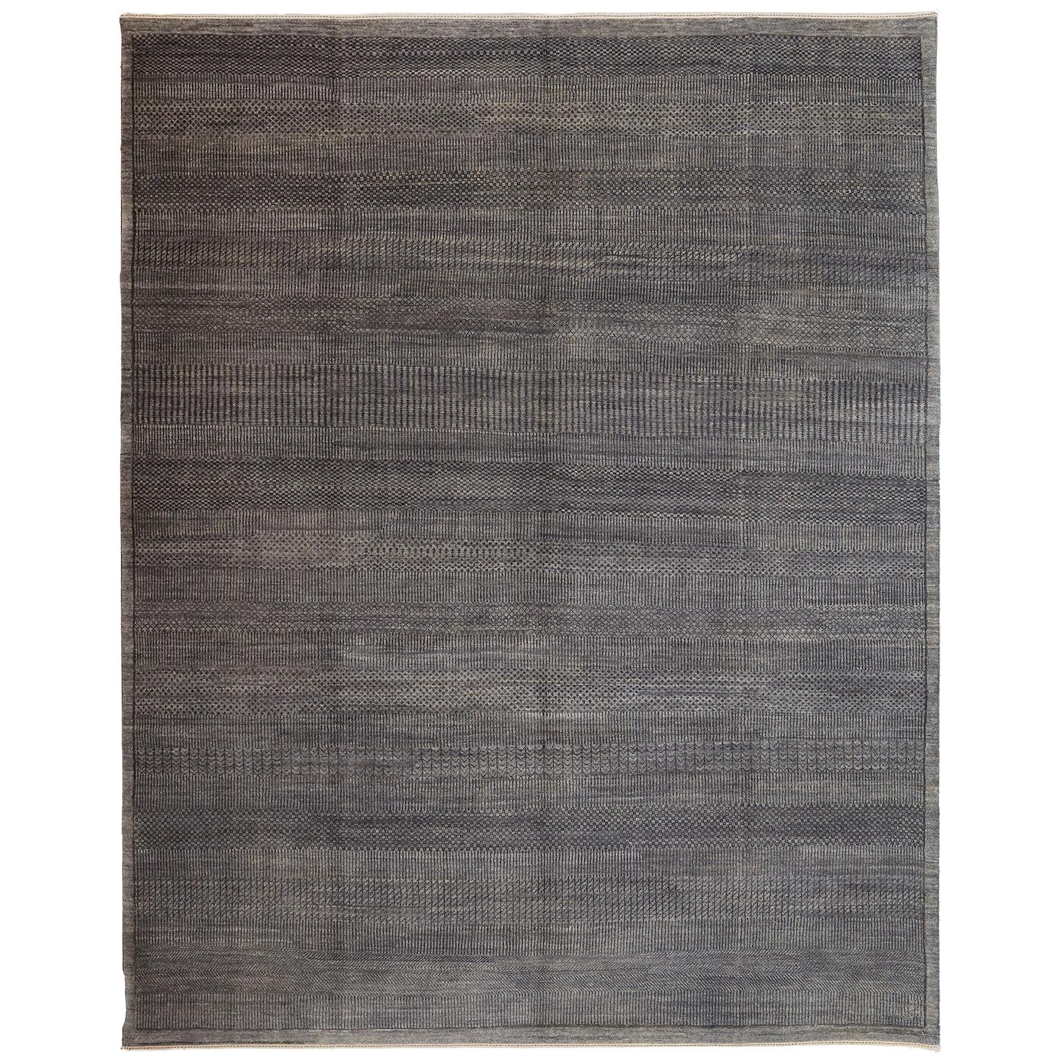 Orley Shabahang "Rain" Contemporary Persian Rug, Gray, 8x10