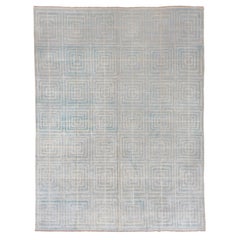 Contemporary and Modern Finely Woven Blue Carpet