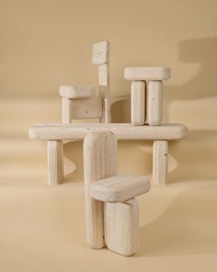Contemporary and Tangible Spruce Wooden Stool by Lisa Ertel