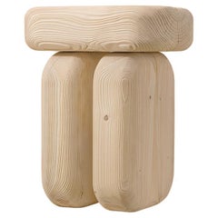 Contemporary and Tangible Spruce Wooden Stool by Lisa Ertel