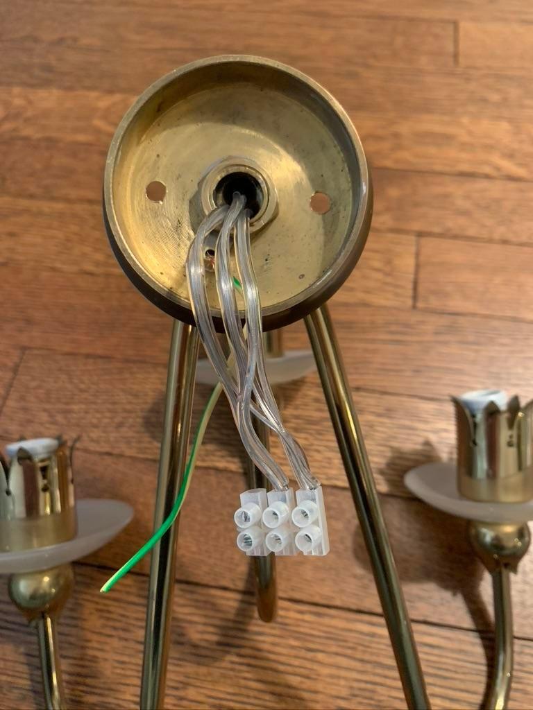 Italian Contemporary Angelo Lelii Brass and Glass Wall Light For Sale