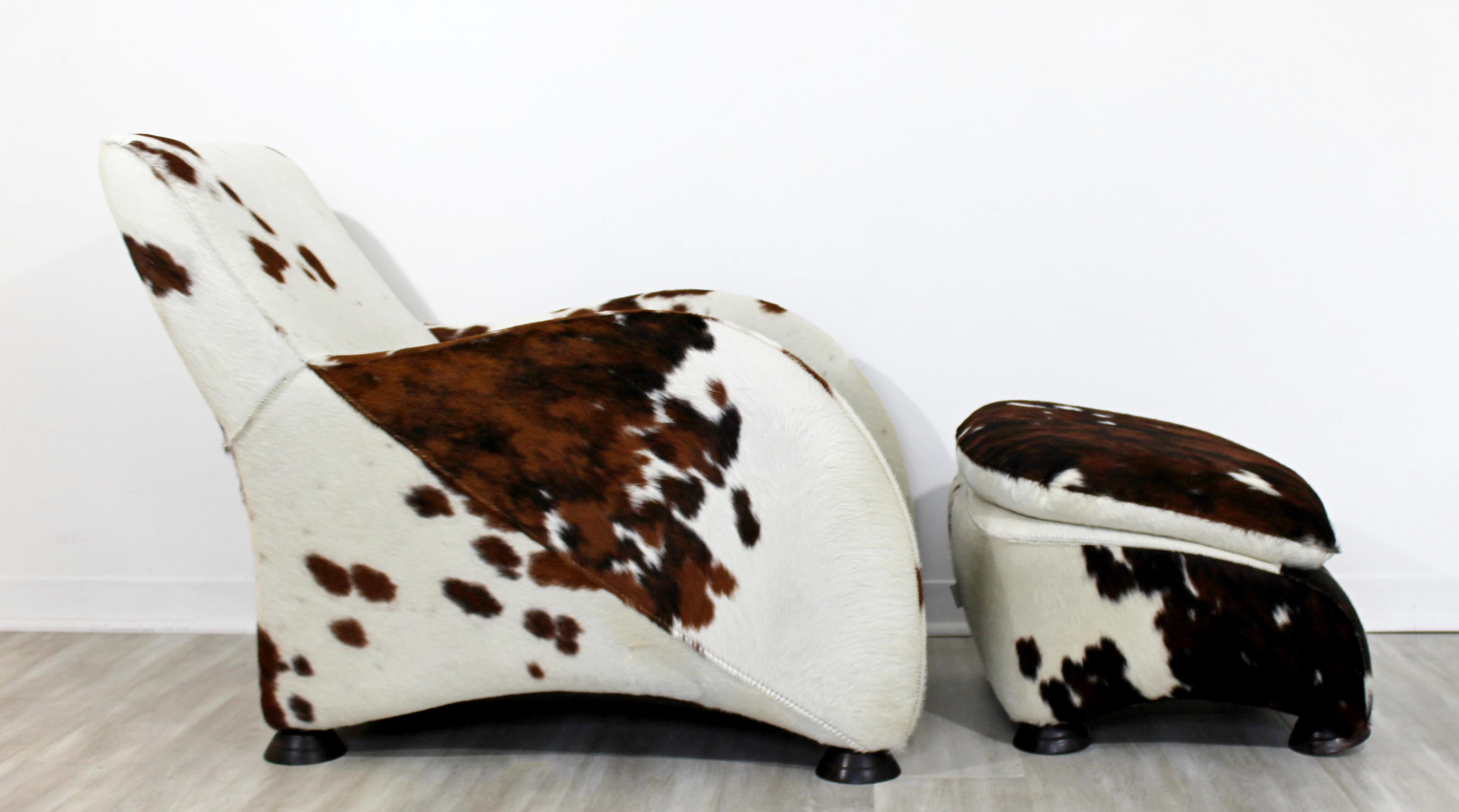 cow print arm chair