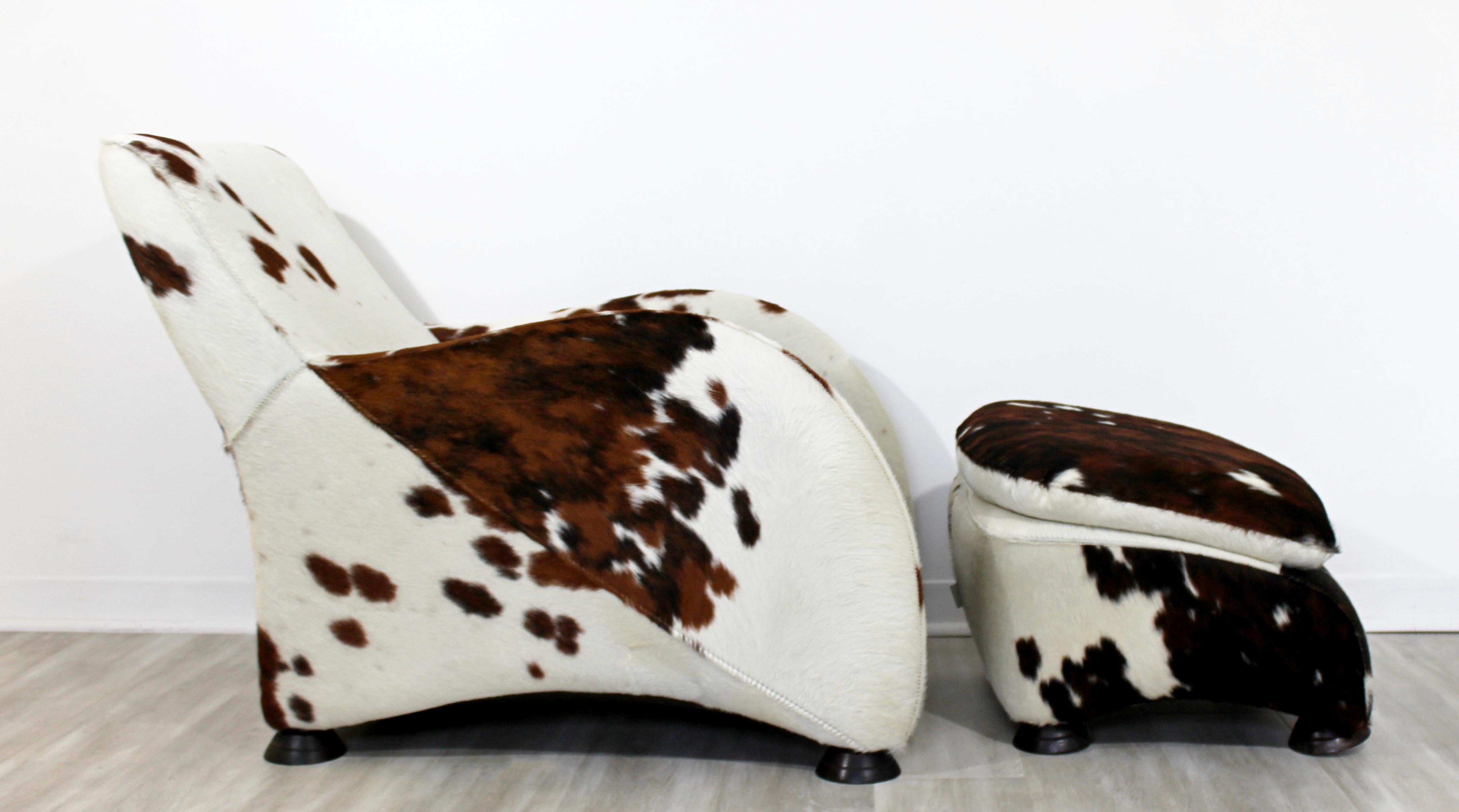 cow print armchair