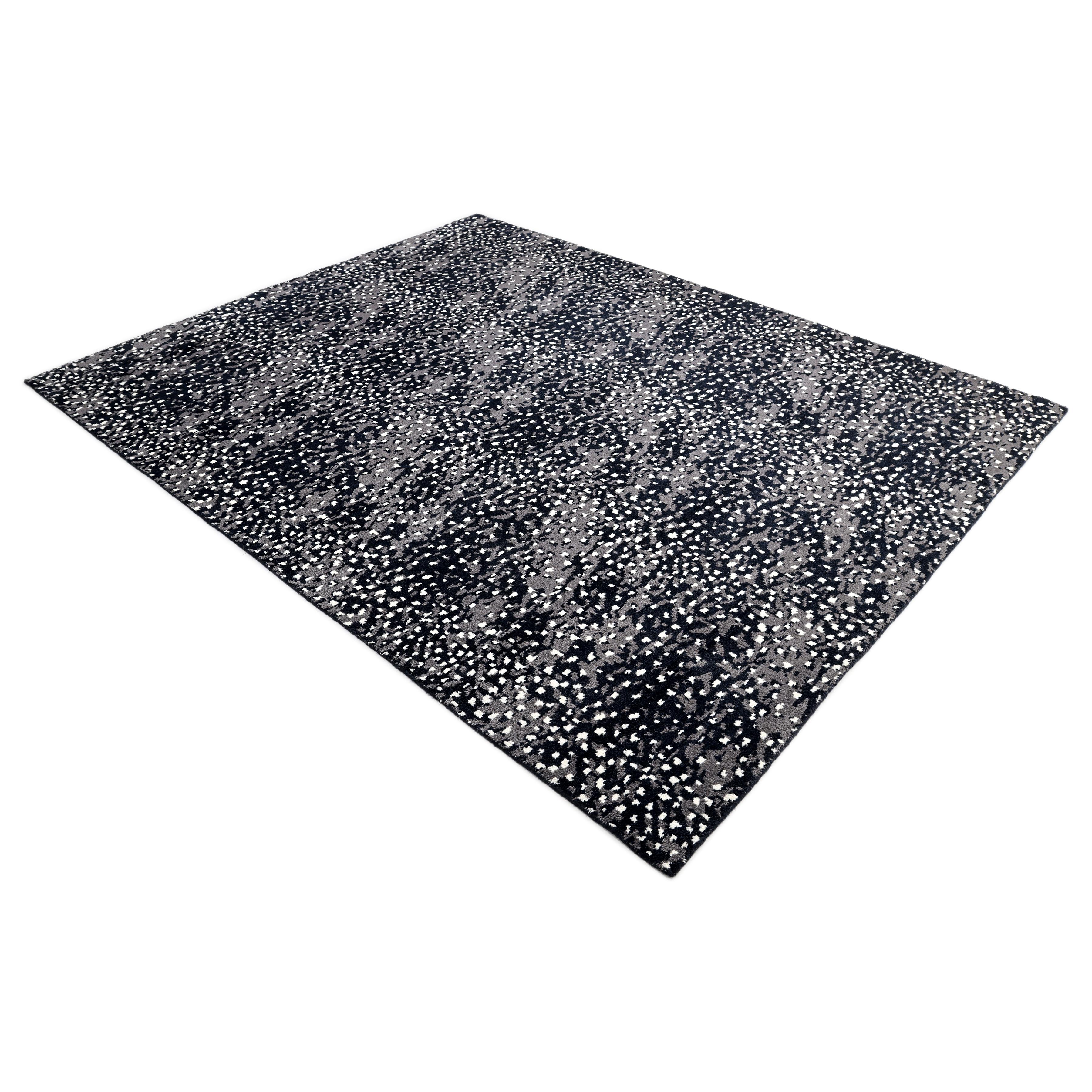 Tappeto d'area nero Animal Contemporary Hand Made 8' 0
