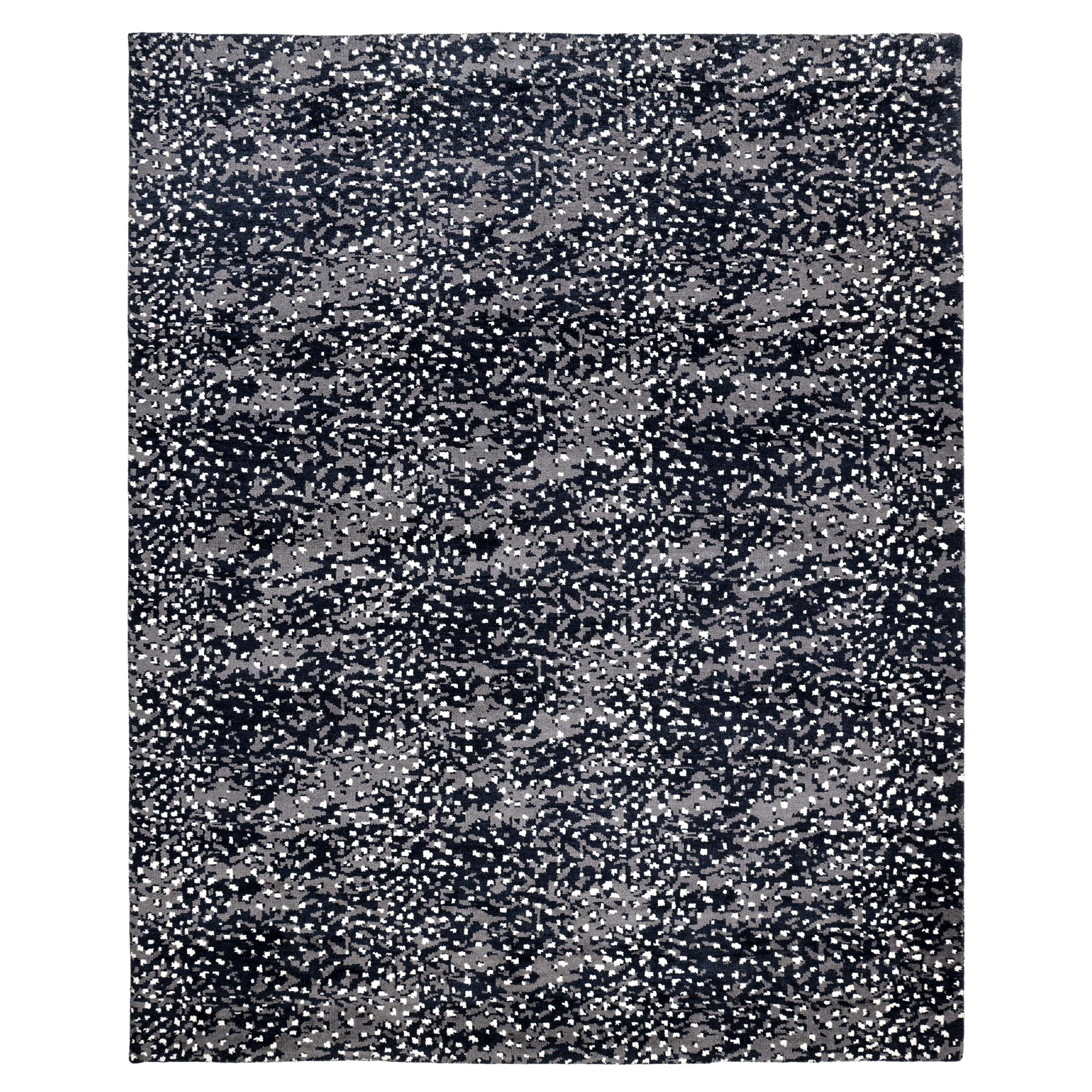 Contemporary Animal Hand Made Black Area Rug 8' 0" x 10' 0"