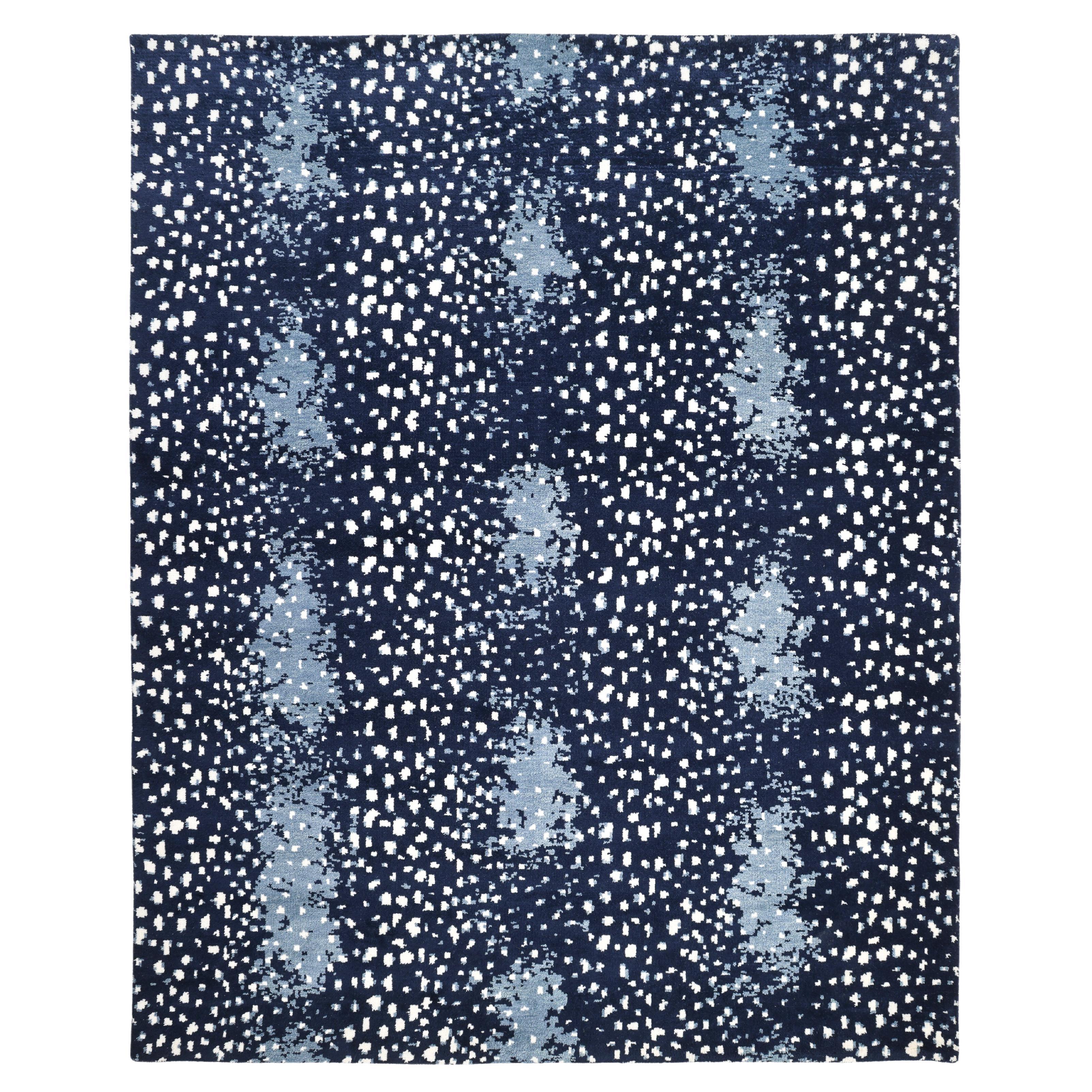 Contemporary Animal Hand Made Blue Area Rug 3' 0" x 5' 0"