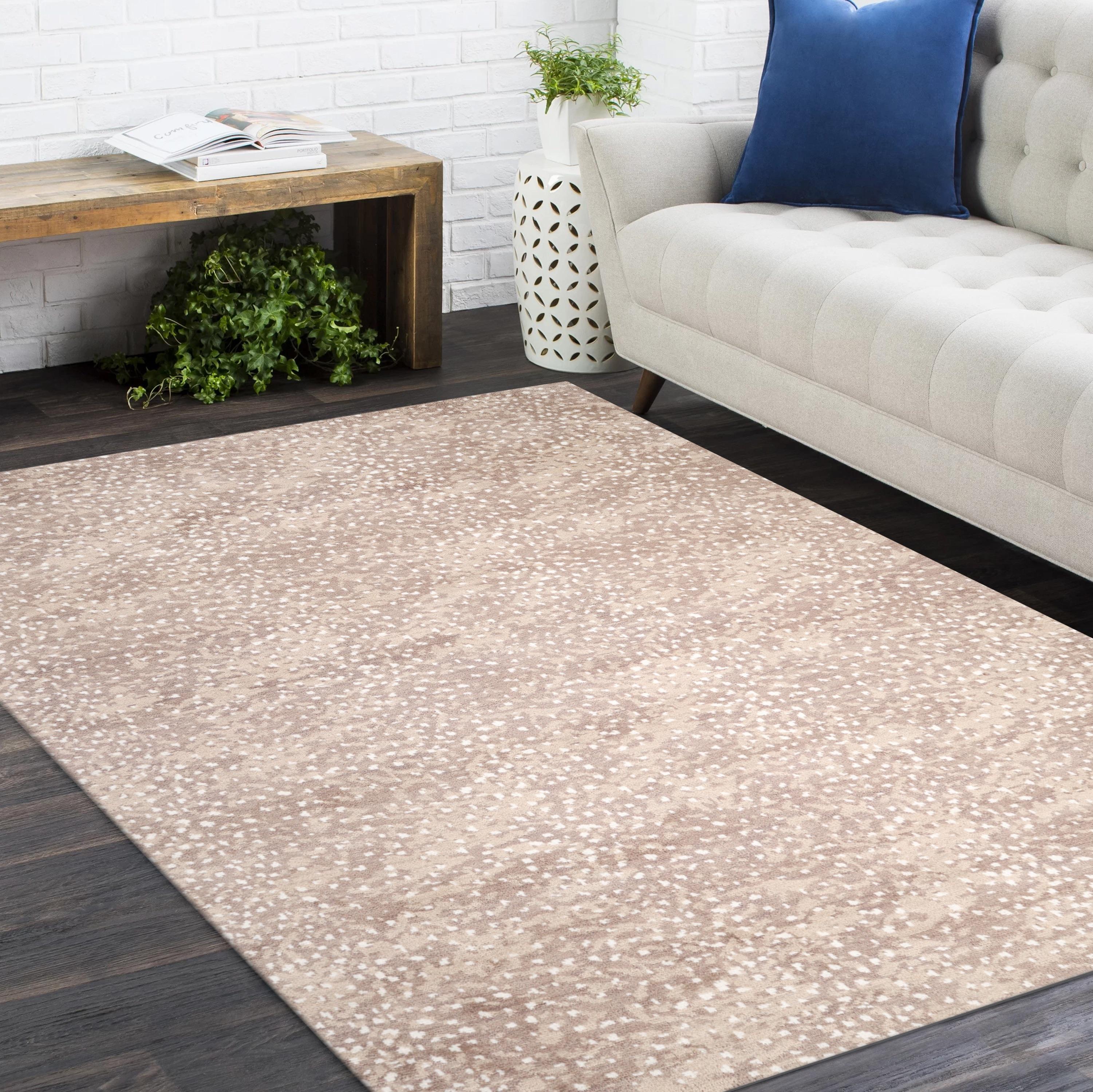Contemporary Animal Hand Made Brown Area Rug 10' 0