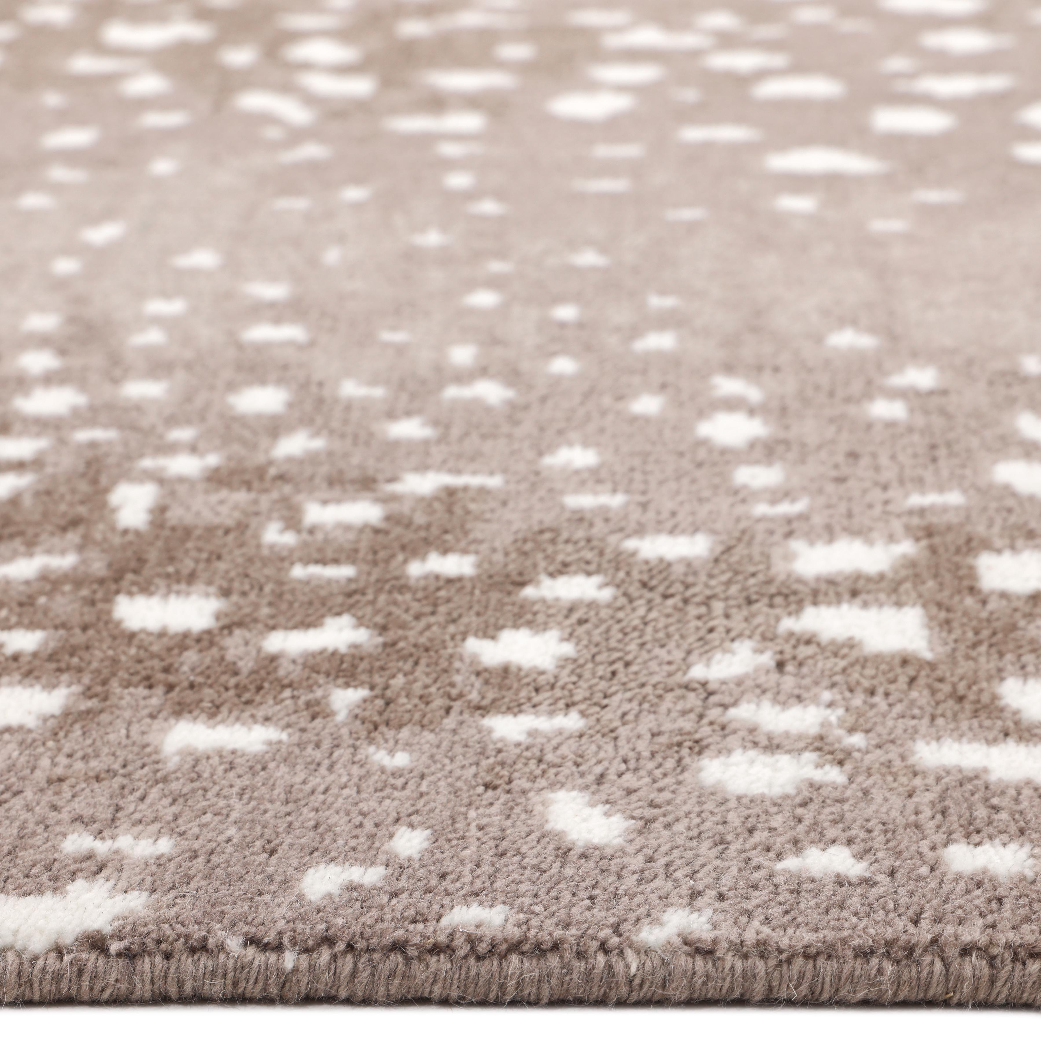 Tappeto d'area marrone Animal Contemporary Hand Made 3' 0