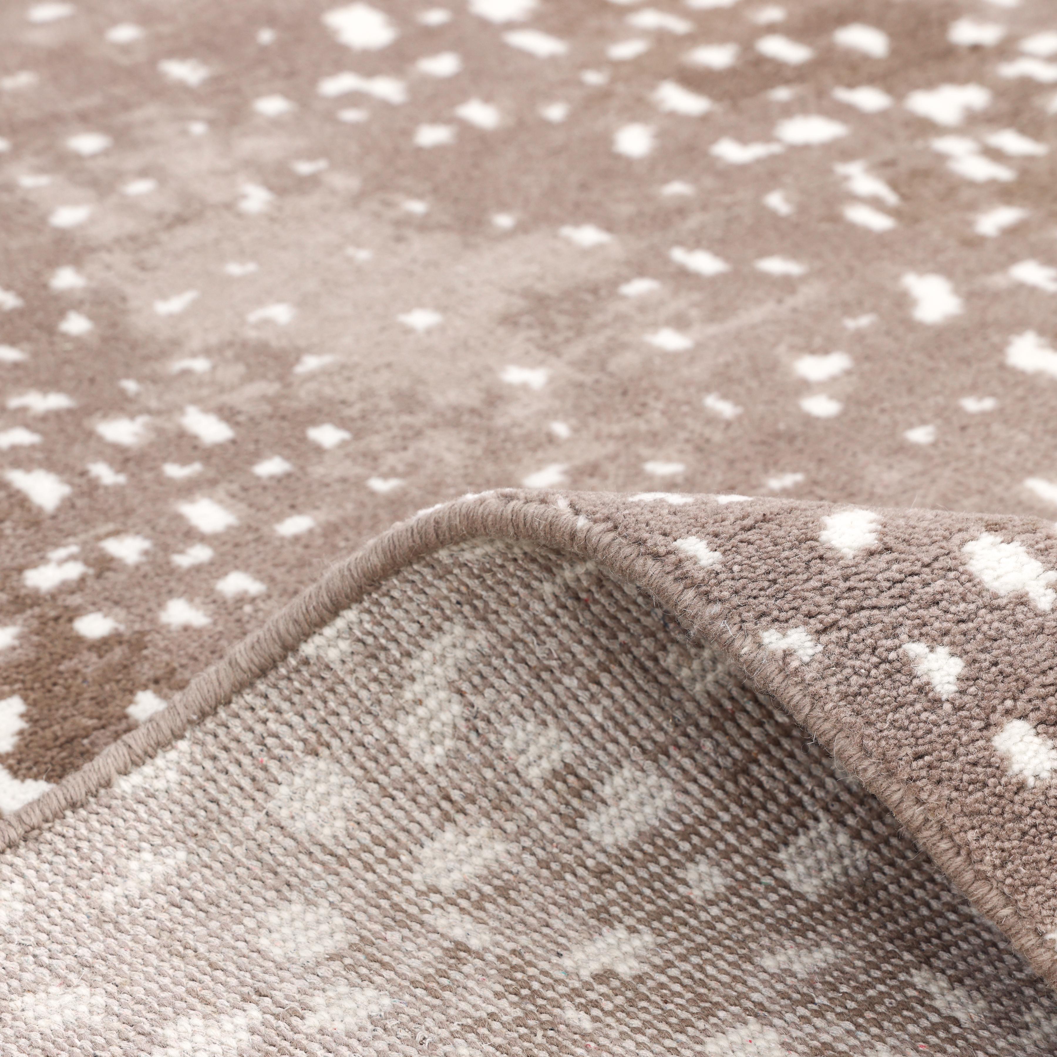 Lana Tappeto d'area marrone Animal Contemporary Hand Made 3' 0