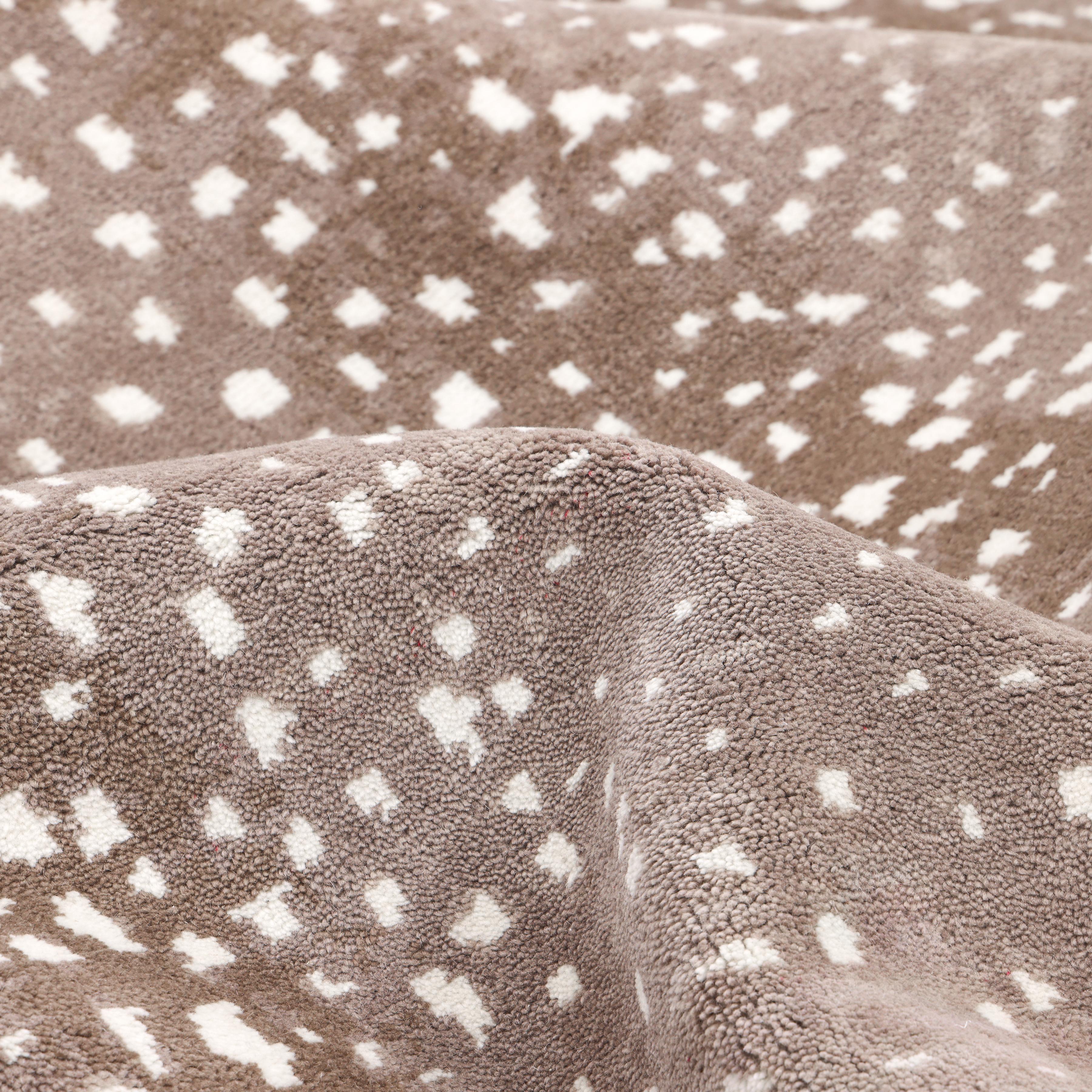 Tappeto d'area marrone Animal Contemporary Hand Made 3' 0