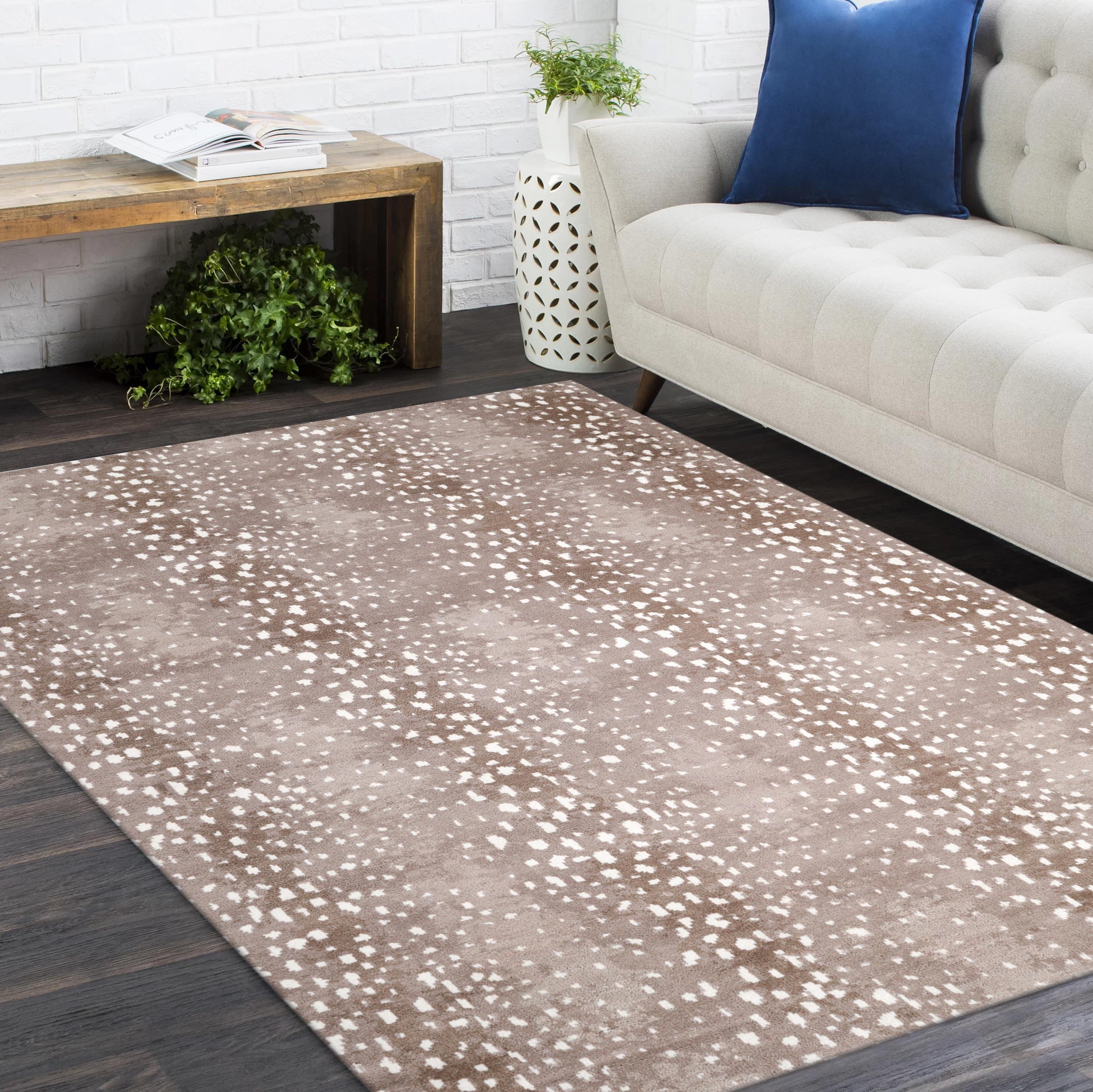 Tappeto d'area marrone Animal Contemporary Hand Made 3' 0