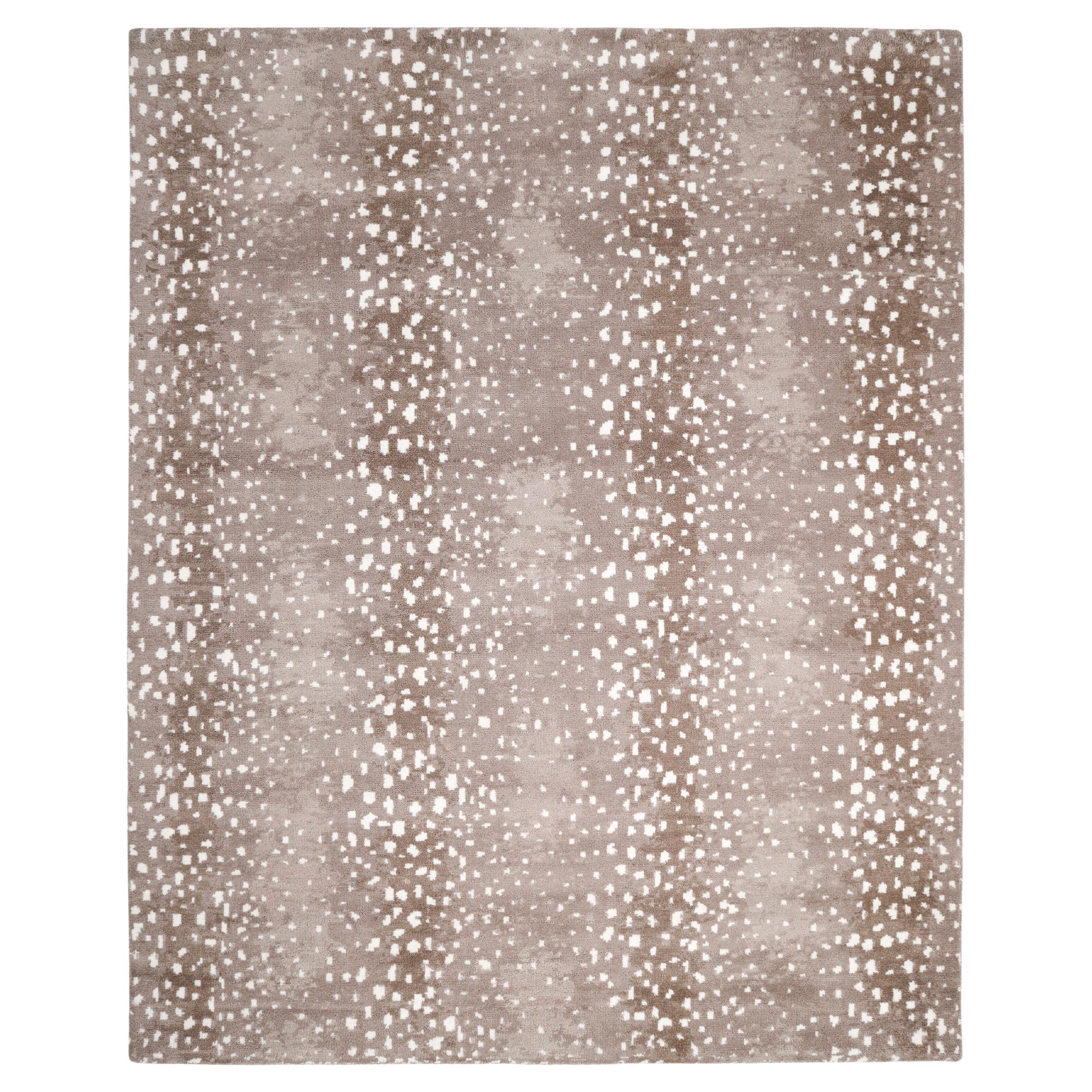 Contemporary Animal Hand Made Brown Area Rug 3' 0" x 5' 0"