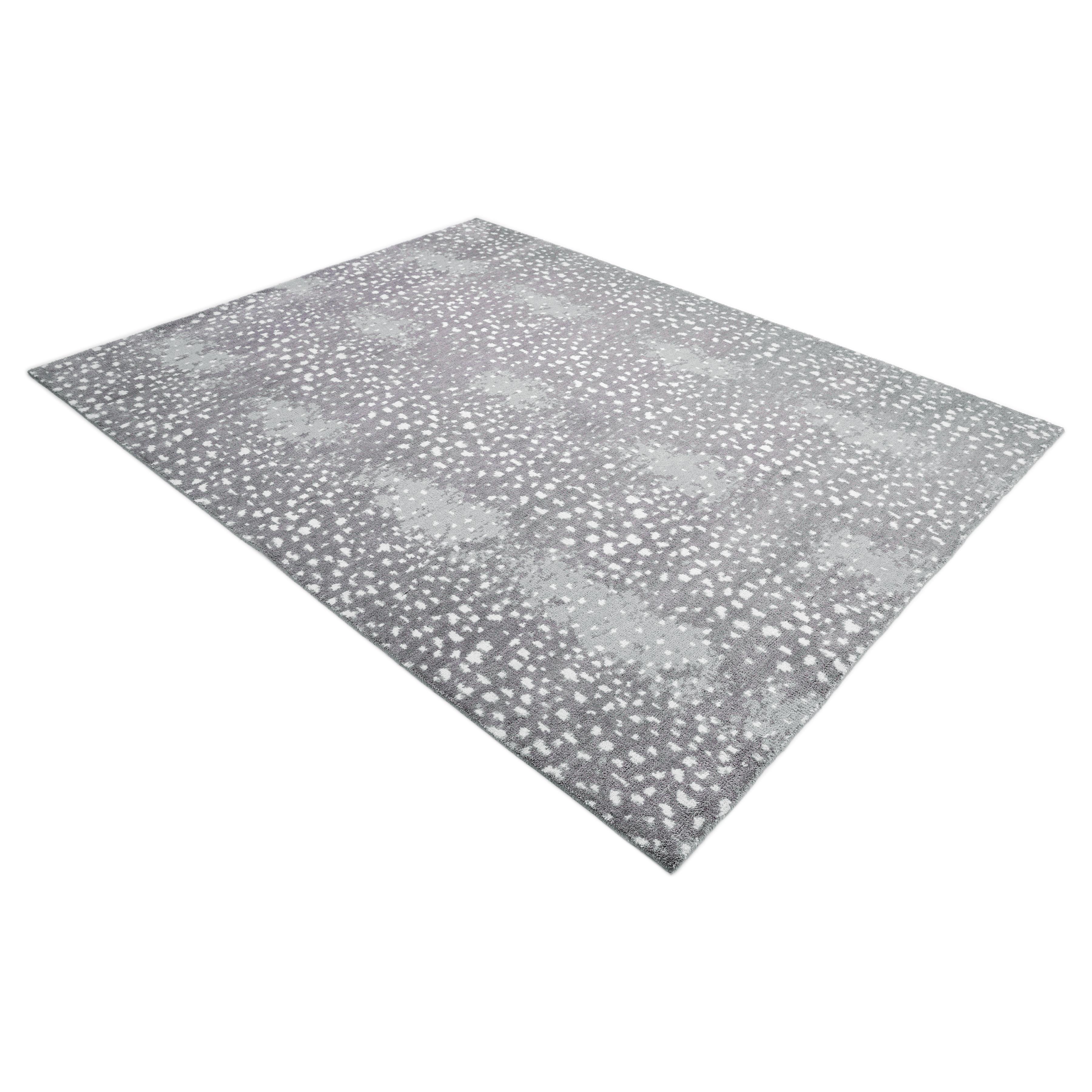 Contemporary Animal Hand Made Gray Bereich Teppich 3' 0