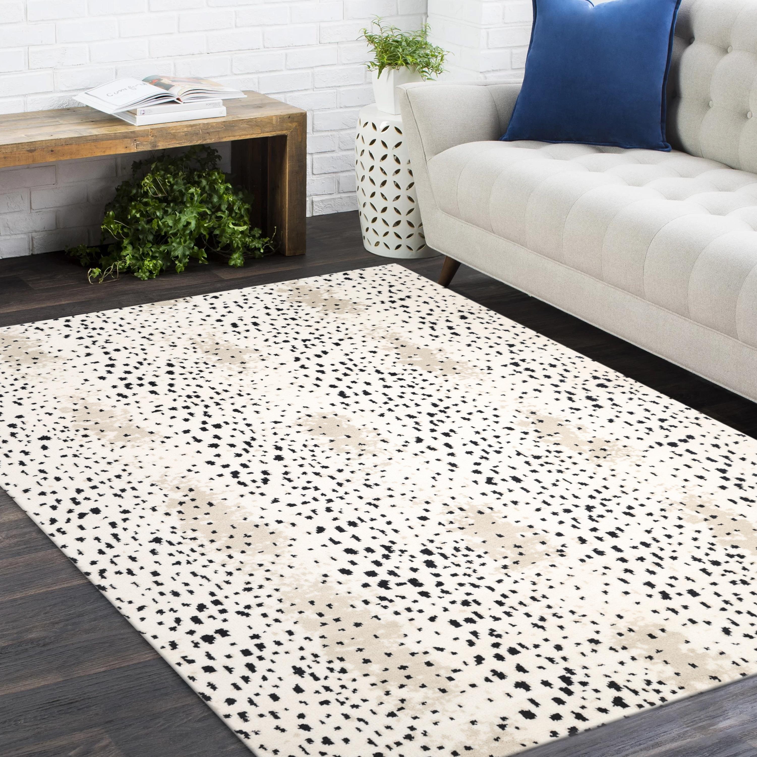 Contemporary Animal Hand Made Ivory Area Rug 3' 0