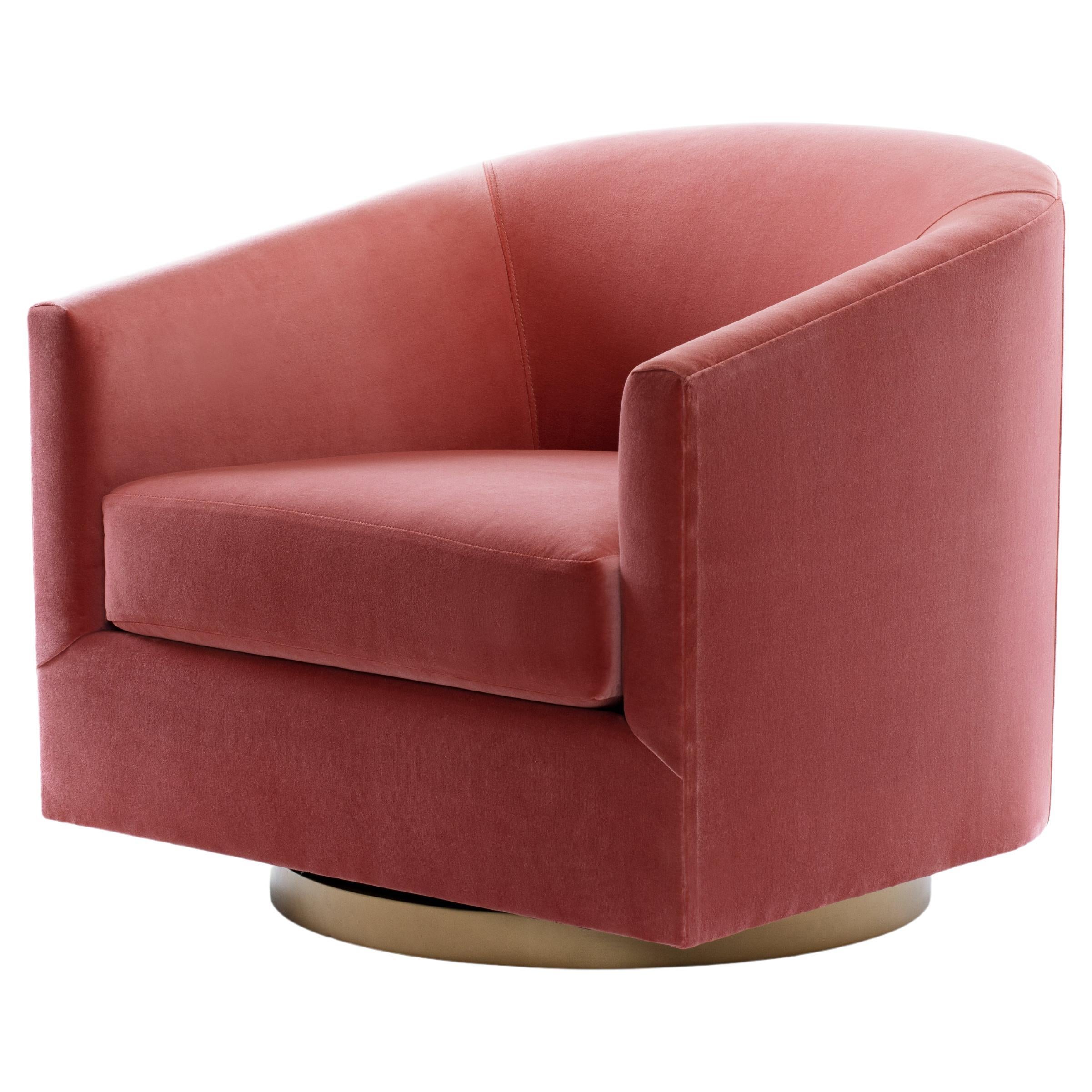 Contemporary Anna Swivel Chair Handcrafted by JAMES by Jimmy DeLaurentis For Sale