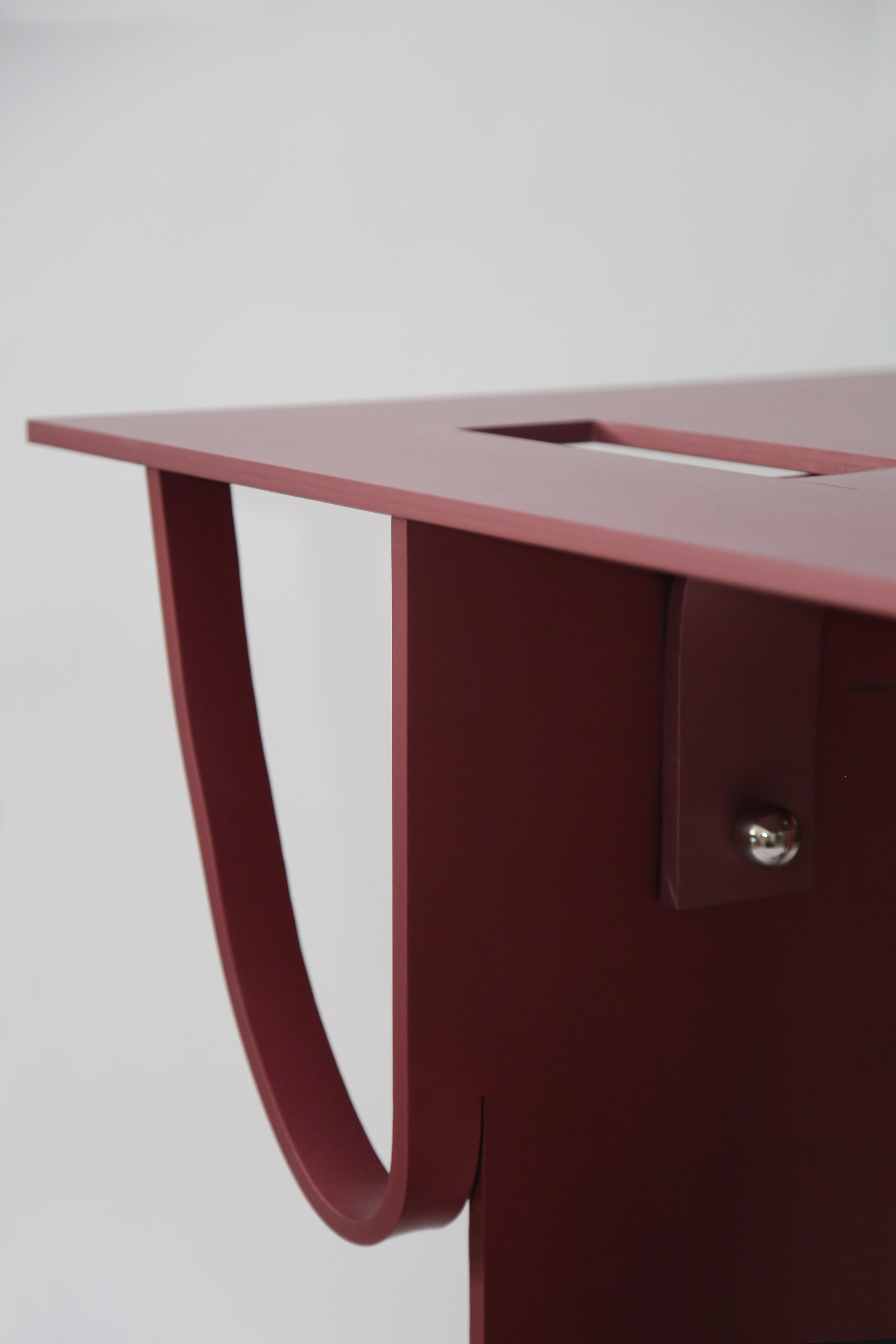 Contemporary Anodized Aluminium Table by Soft Baroque 11