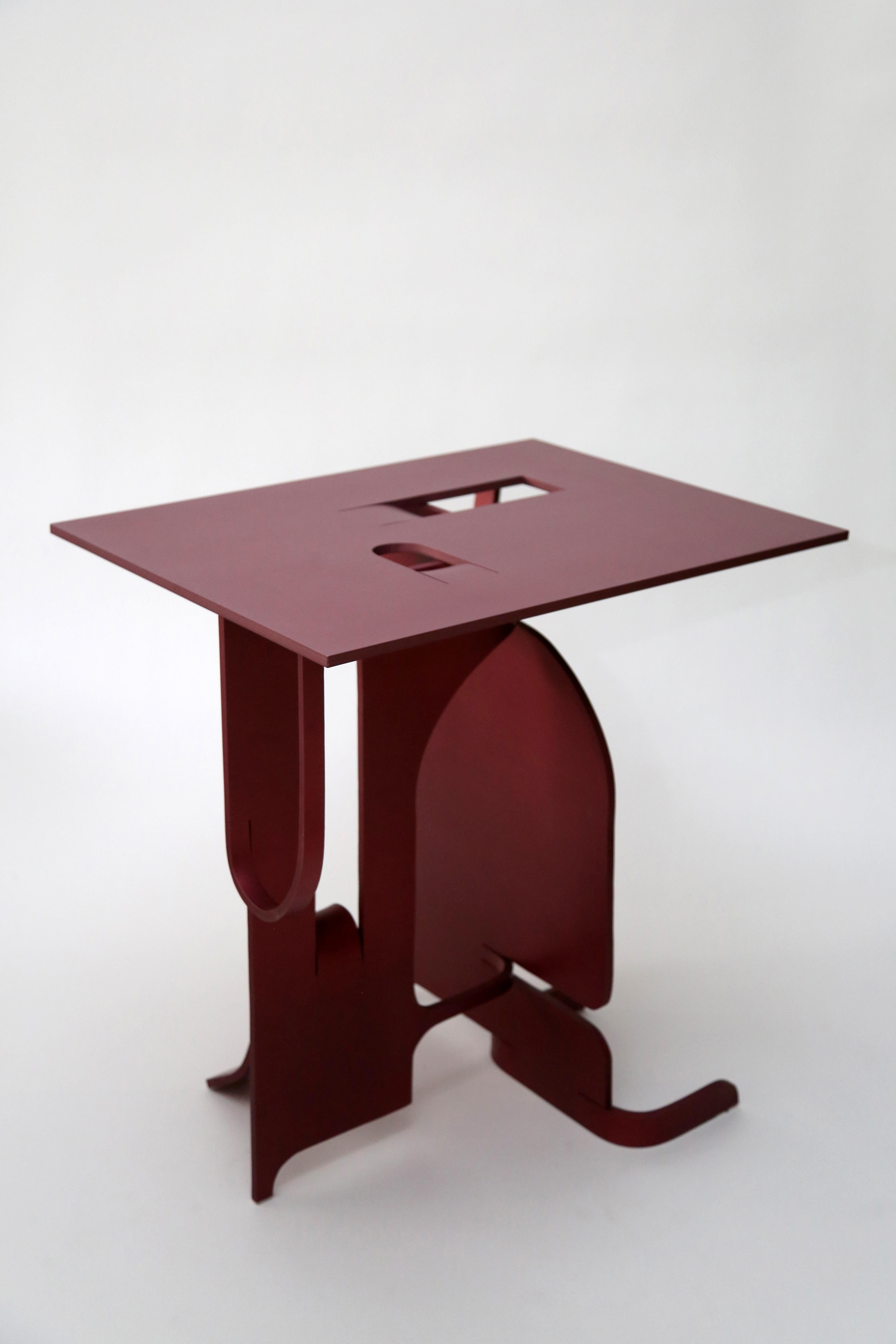 Post-Modern Contemporary Anodized Aluminium Table by Soft Baroque