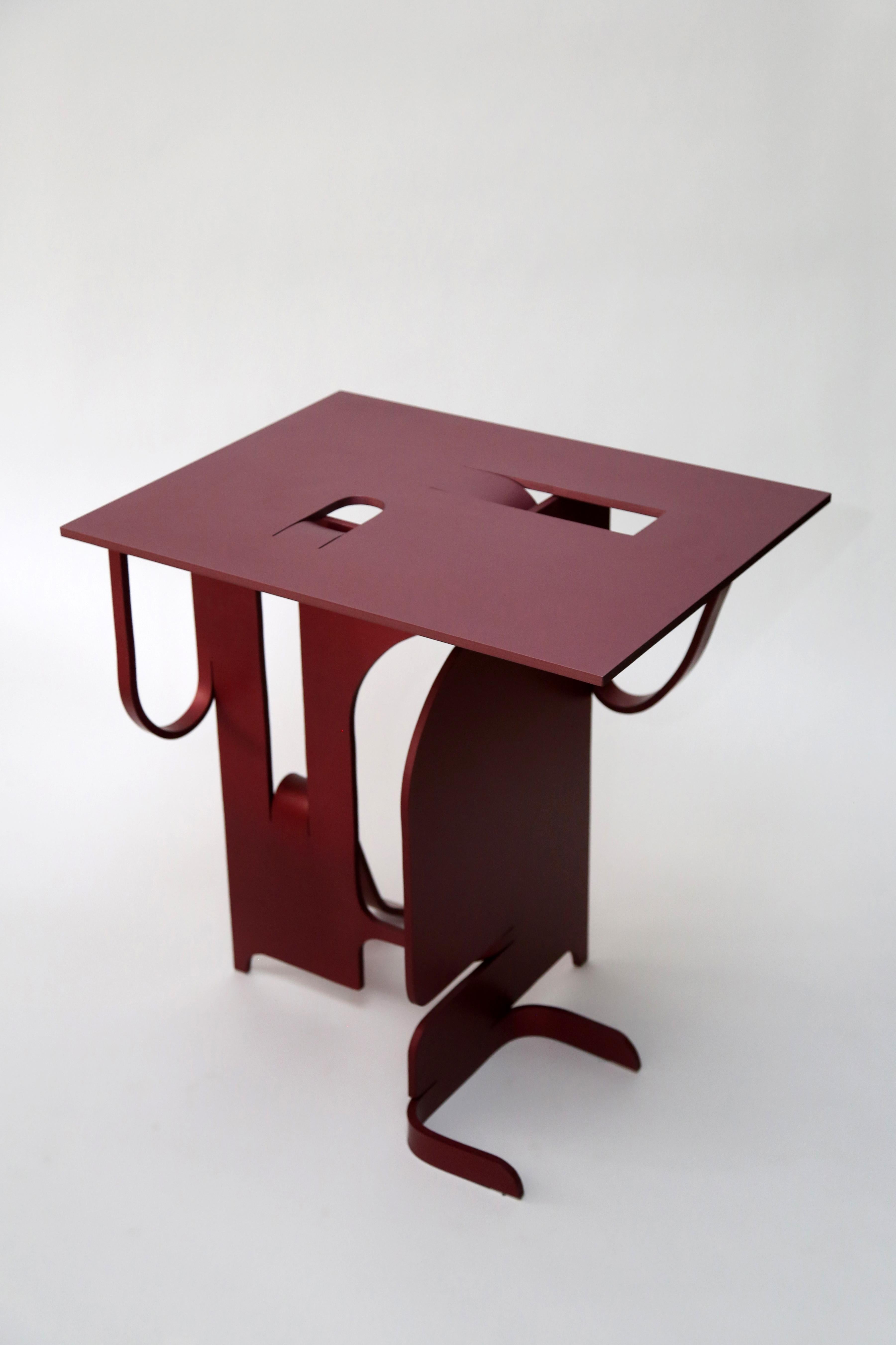 Aluminum Contemporary Anodized Aluminium Table by Soft Baroque