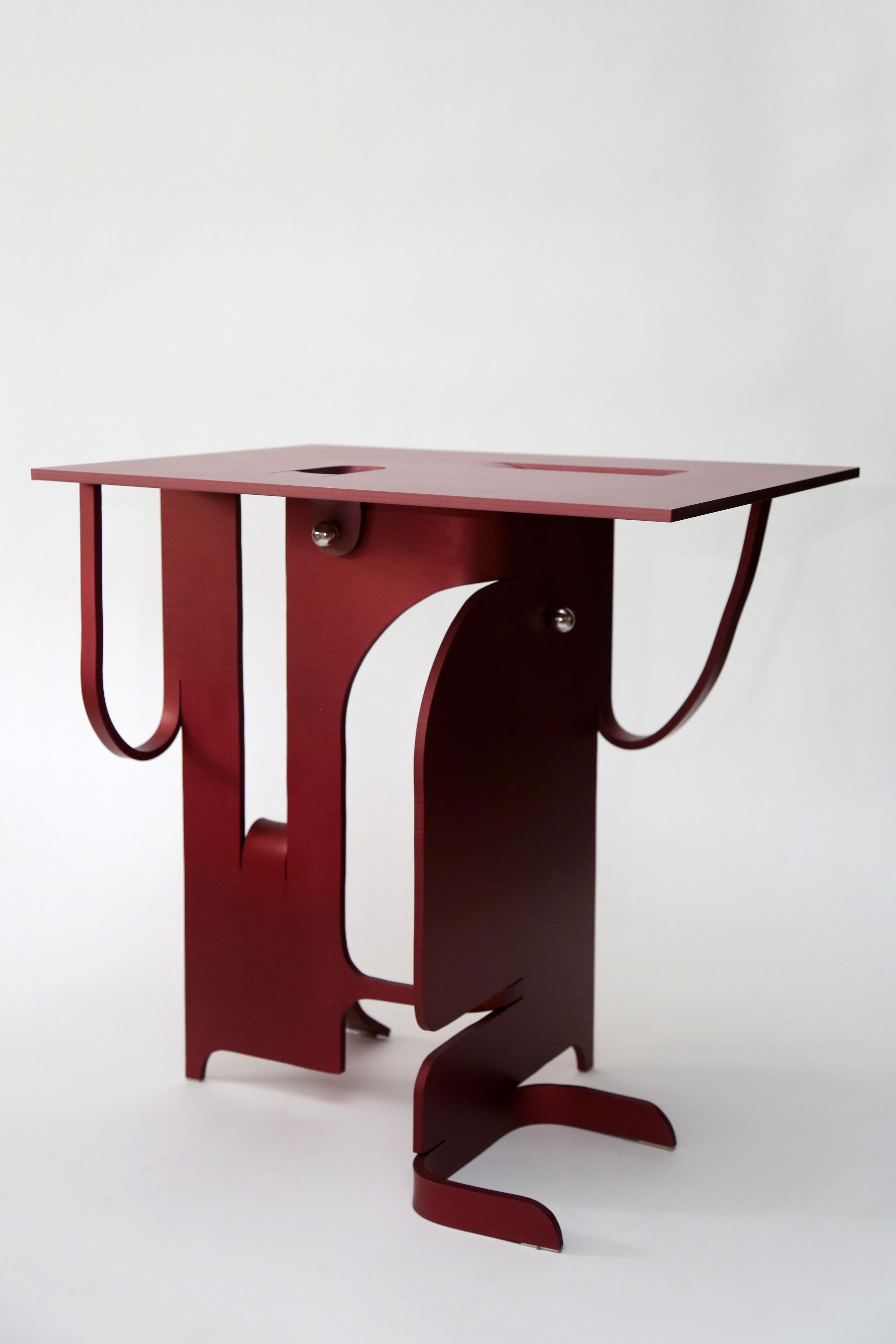 Contemporary Anodized Aluminium Table by Soft Baroque 1
