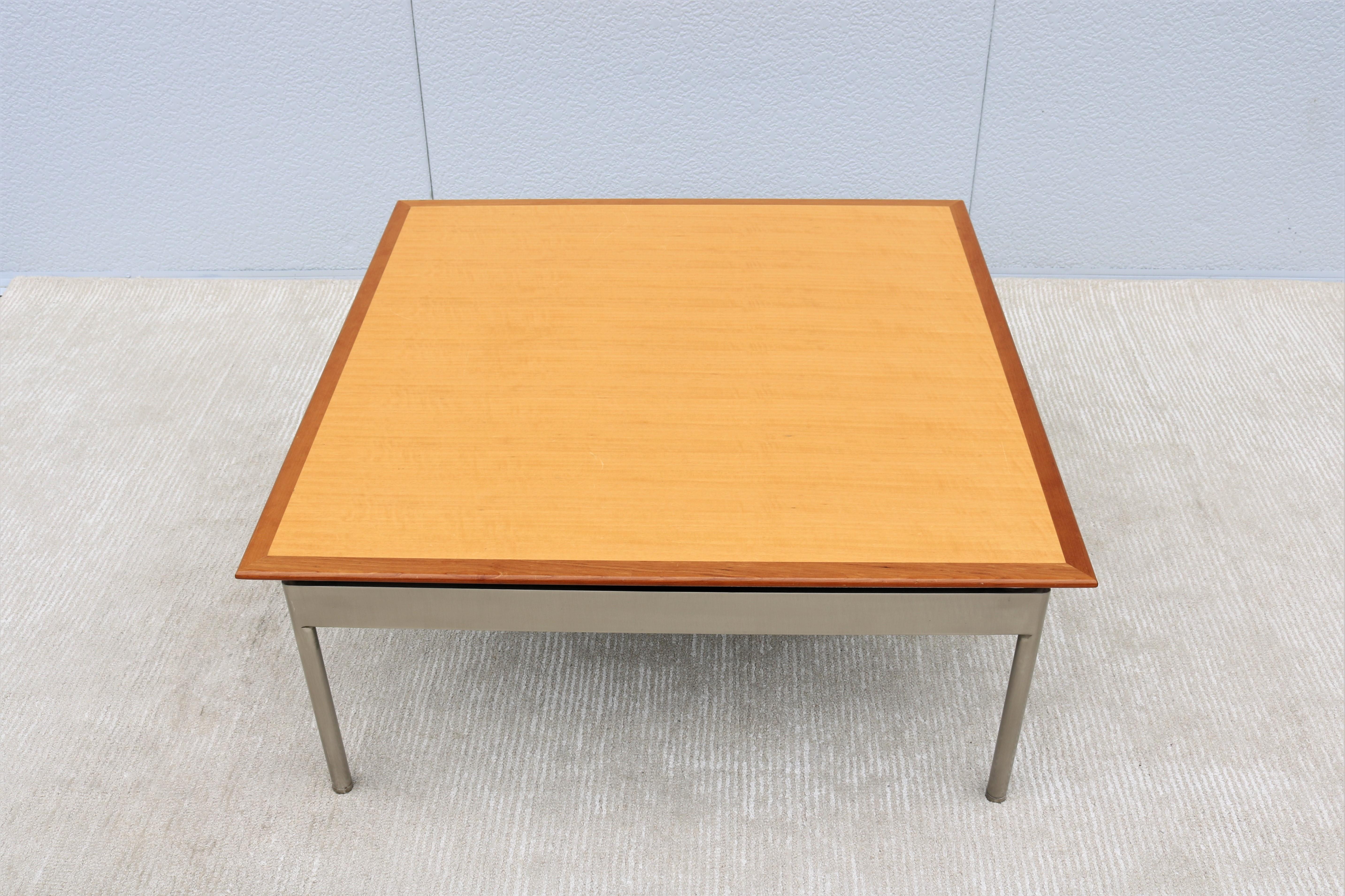 Mid-Century Modern Contemporary Anthony Garrett for Geiger Garrett Classic Square Coffee Table For Sale