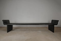 Contemporary Long Bench 'Antic' Style by Soha Concept, Solid Oak, Dark