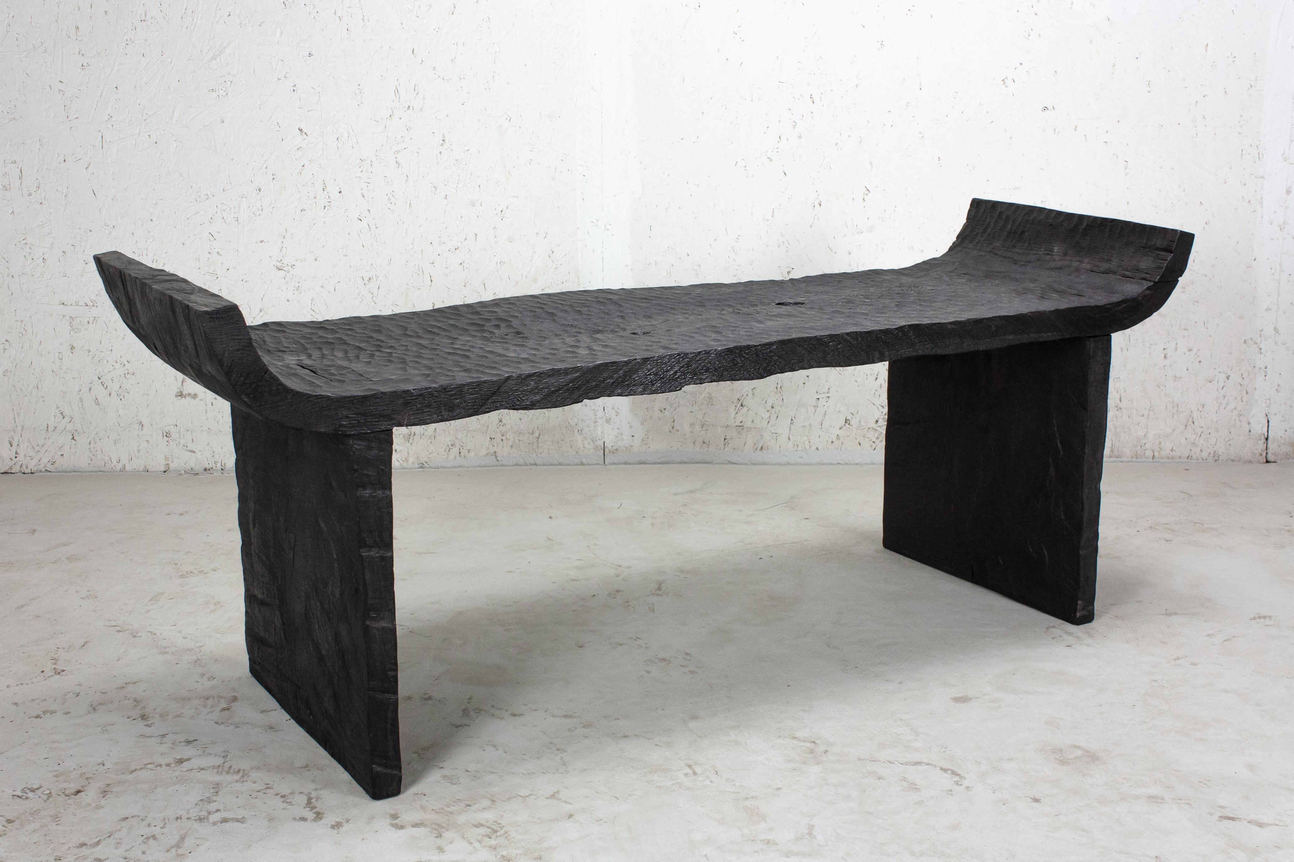 Bench
Sculpted wood (solid oak)
Finish: hammered, dark

[Suitable for outdoor use]

SÓHA design studio conceives and produces furniture design and decorative objects in solid oak in an authentic style. Inspiration to create all these items comes