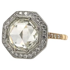 Contemporary Antique Inspired 2.63 Carat Rose Cut Diamond Ring