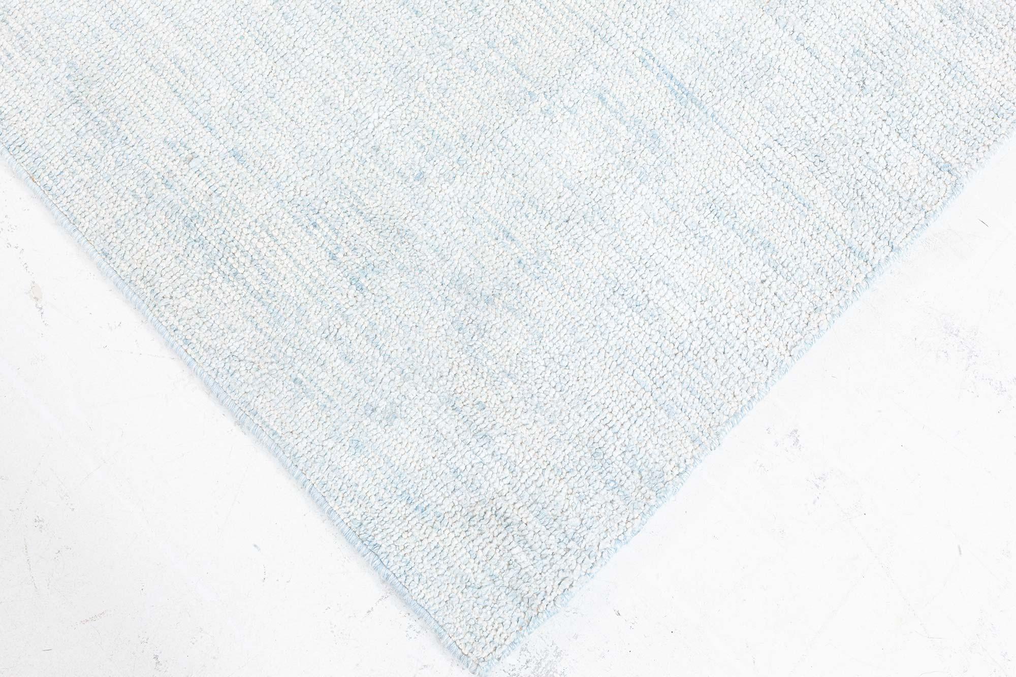 Contemporary Aqua-blue Wool Rug by Doris Leslie Blau In New Condition For Sale In New York, NY