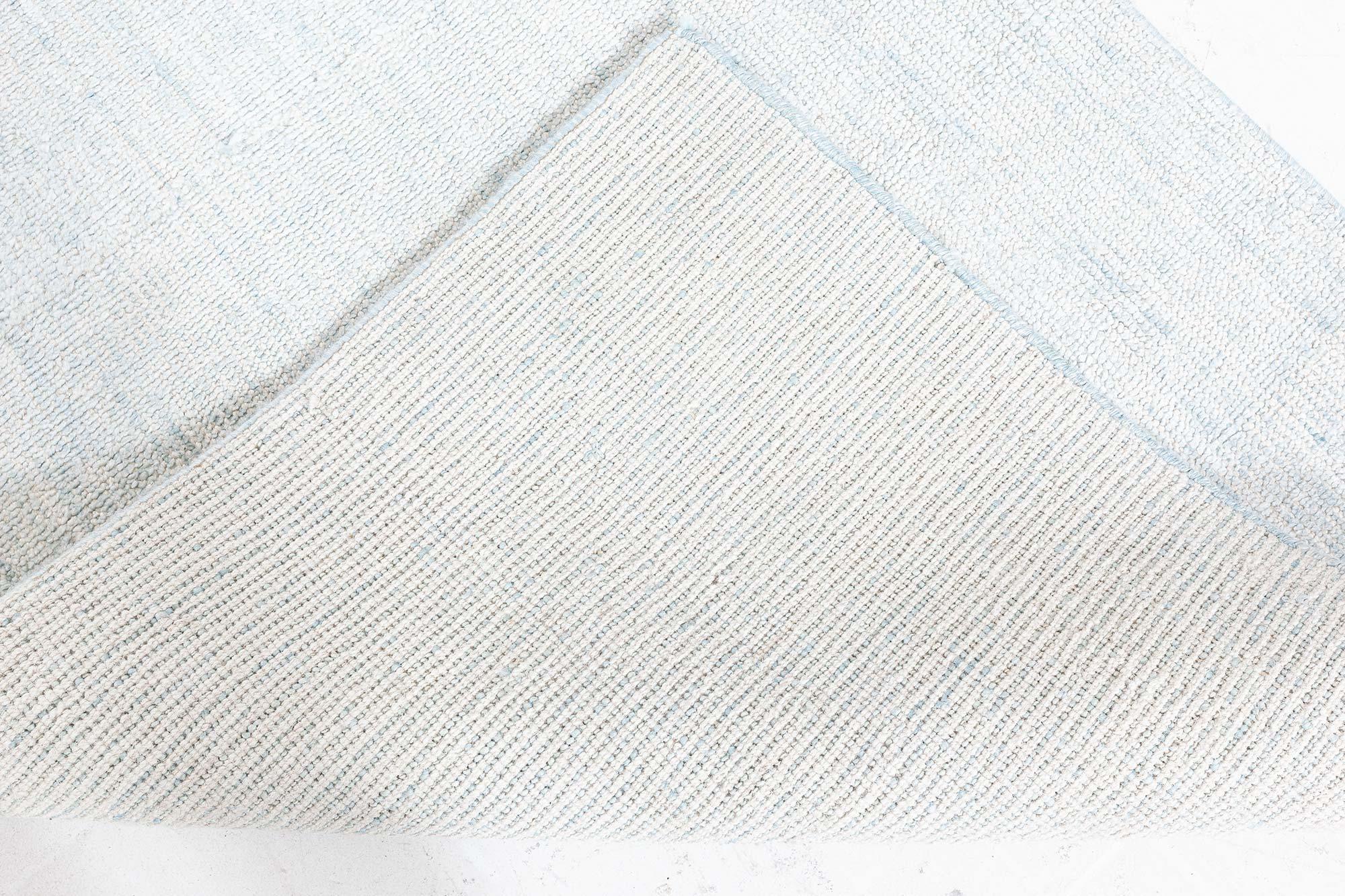 XXIe siècle et contemporain Tapis contemporain en laine bleu aquatique de Doris Leslie Blau en vente