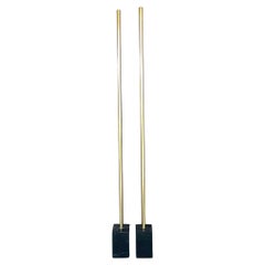Contemporary Arcadia Collection Tubular Floor Lamps - a Pair