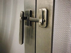 Custom Shaped Artisanal Fireplace Screen Door