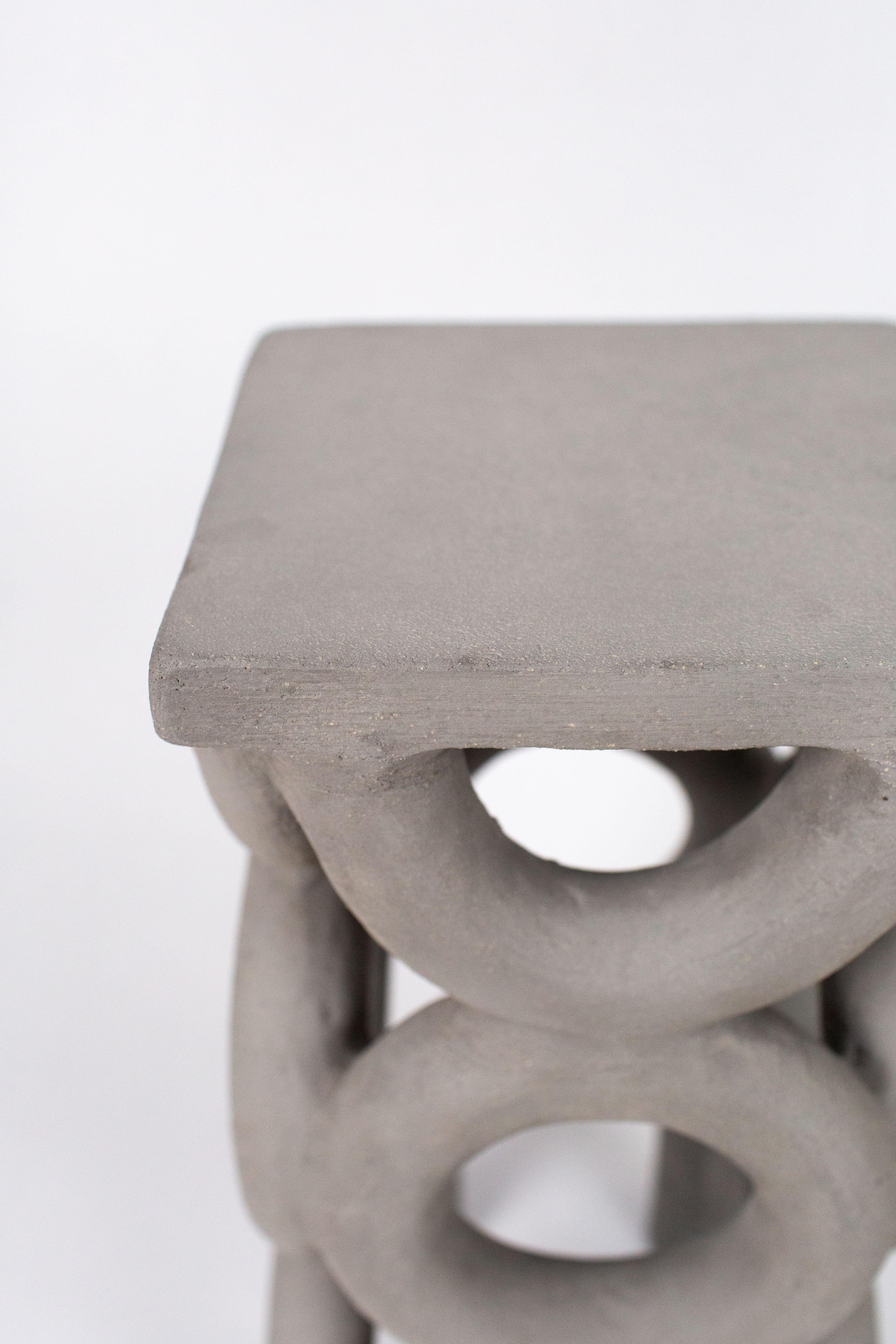 Contemporary Arch Stool in Fired Ceramic In New Condition For Sale In London, GB