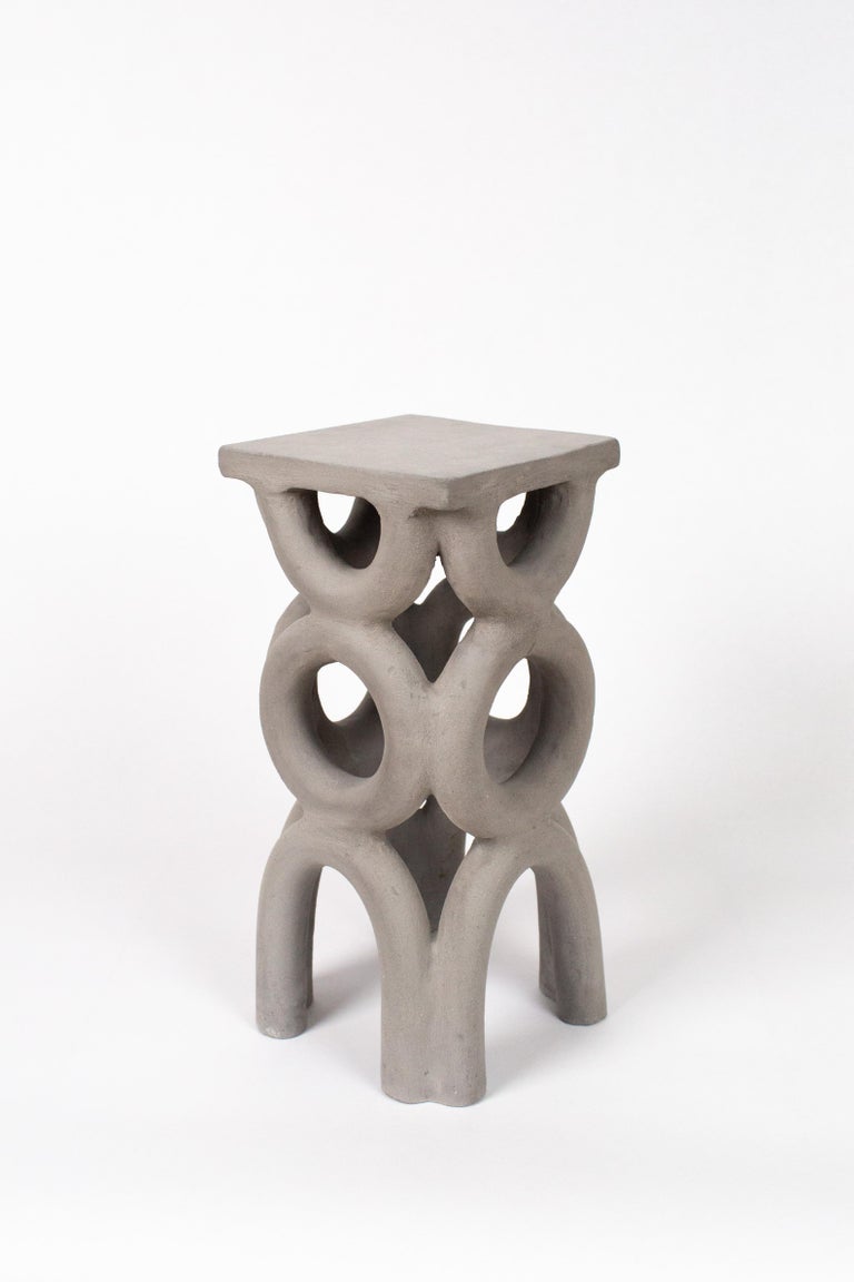Contemporary Arch Stool in Fired Ceramic For Sale at 1stDibs